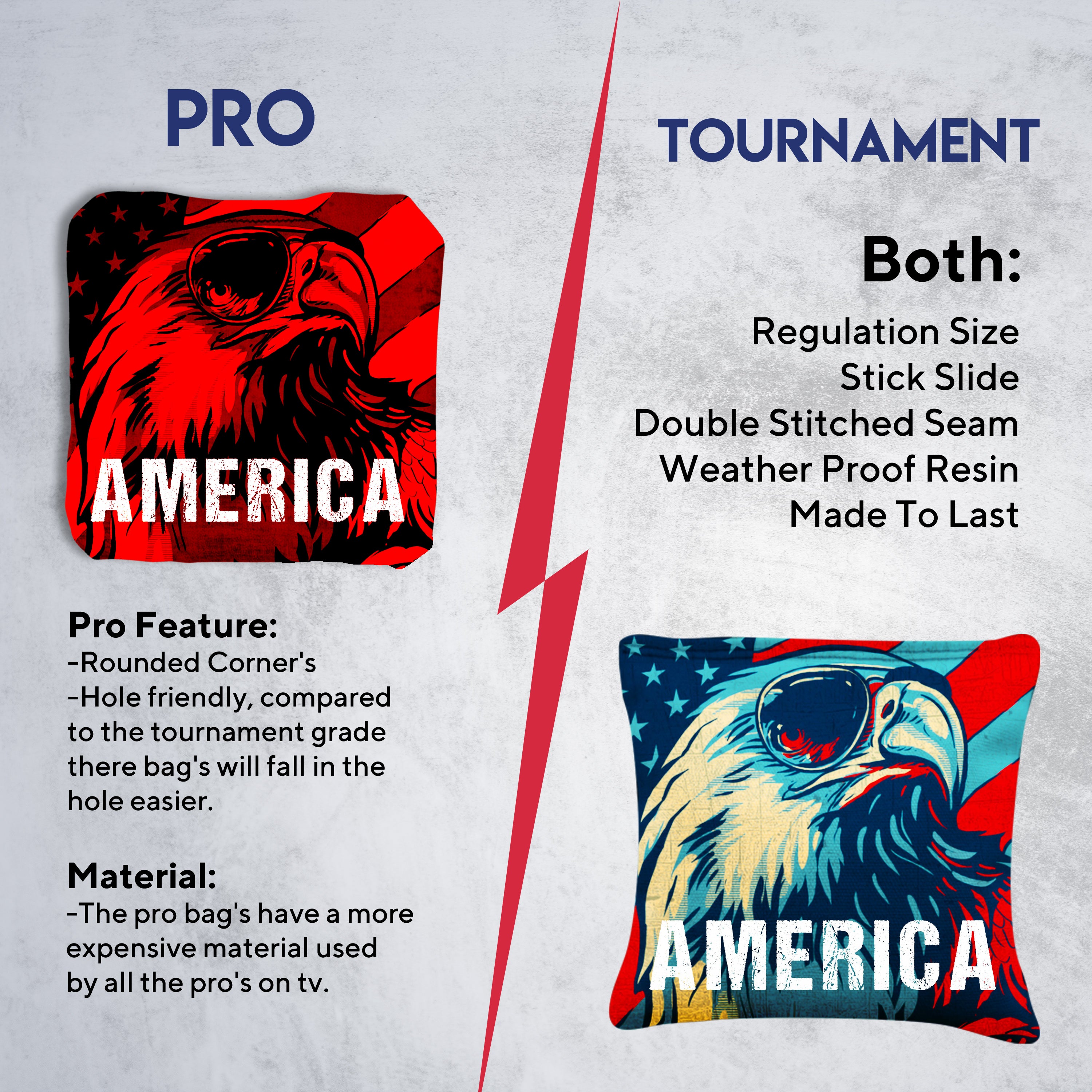 Eagle Shades Cornhole Bags - Set of 8