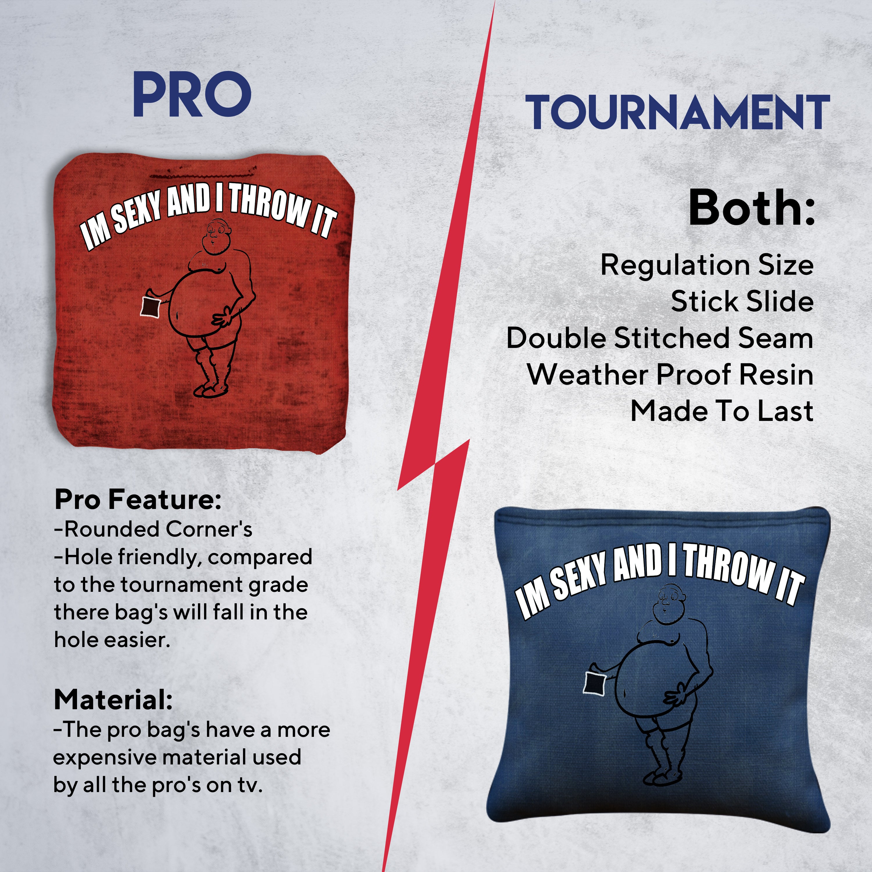 IM SEXY AND I THROW IT Cornhole Bags - Set of 8