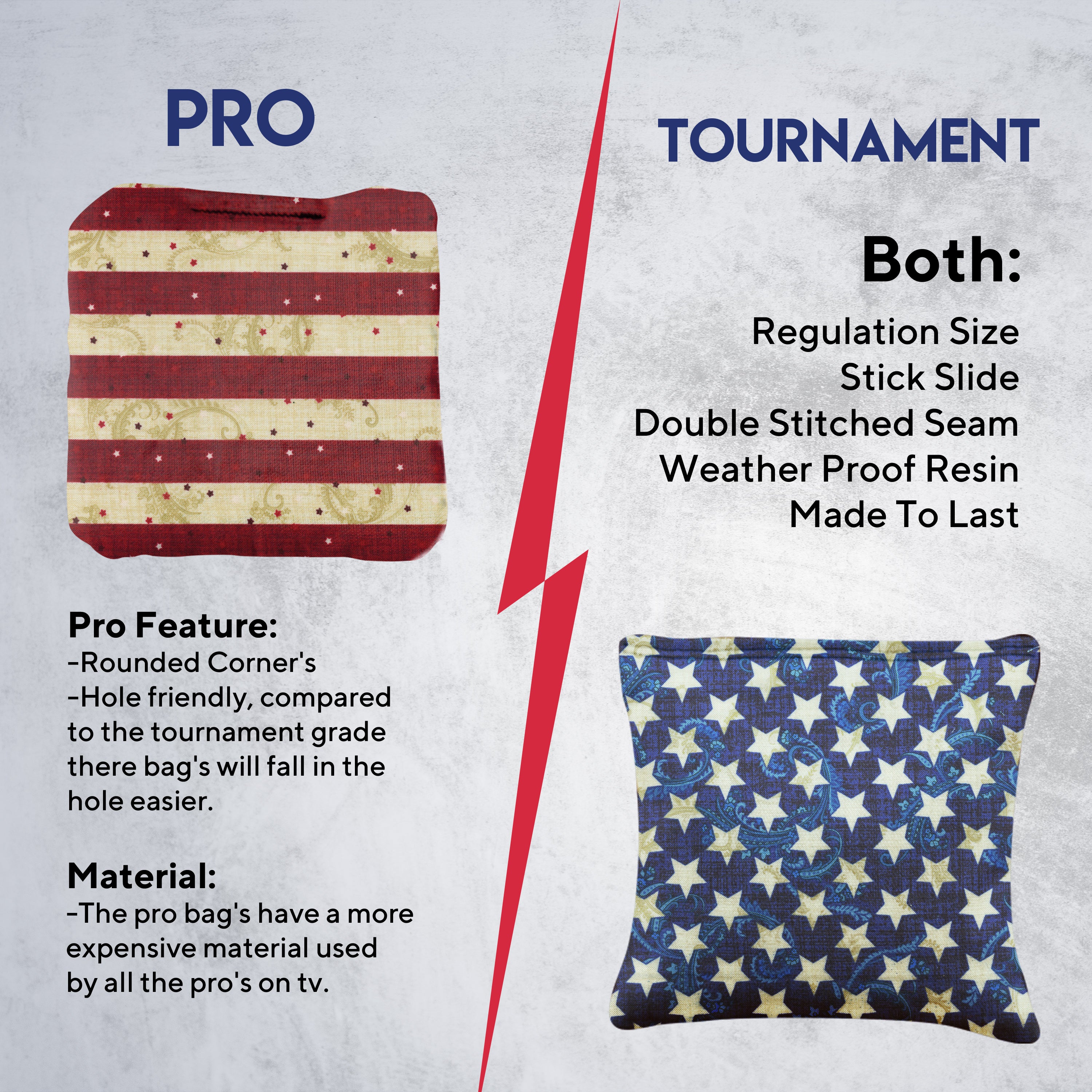 Stars Stripes Cornhole Bags - Set of 8