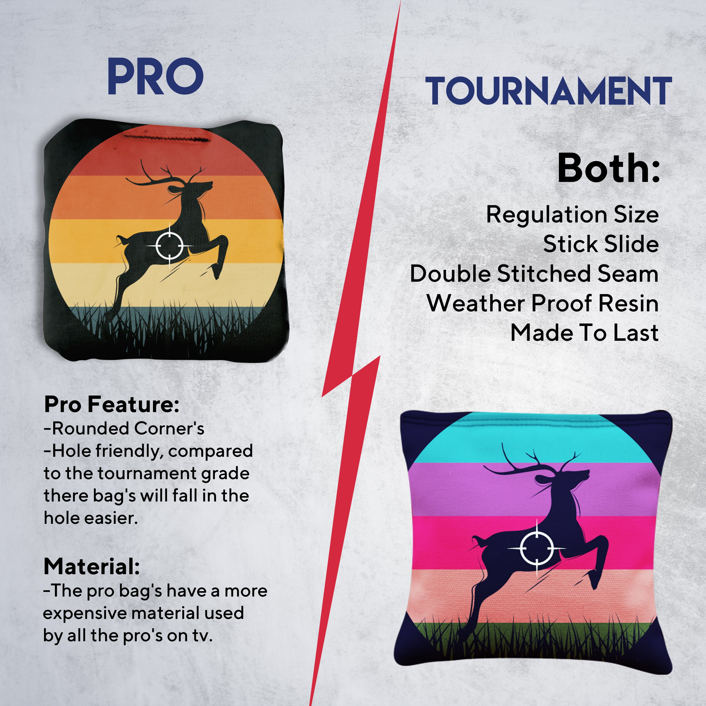 Deer in Scope Cornhole Bags - Set of 8