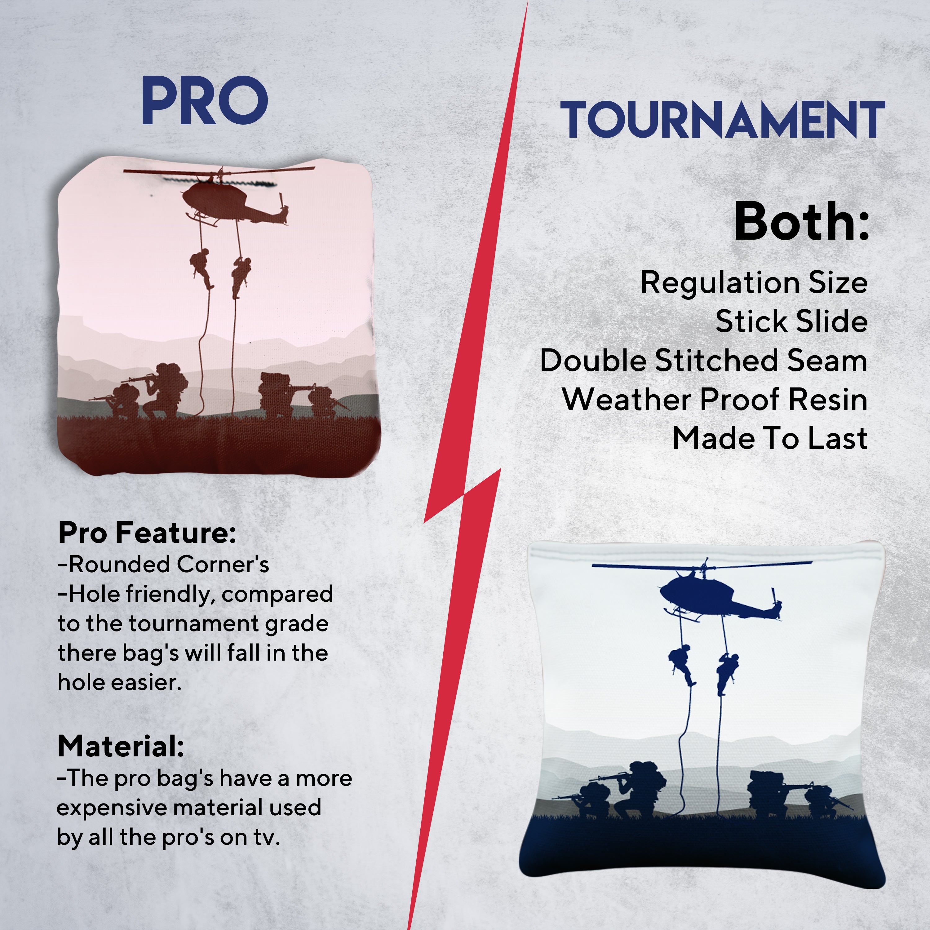 Helicopter Squad Cornhole Bags - Set of 8