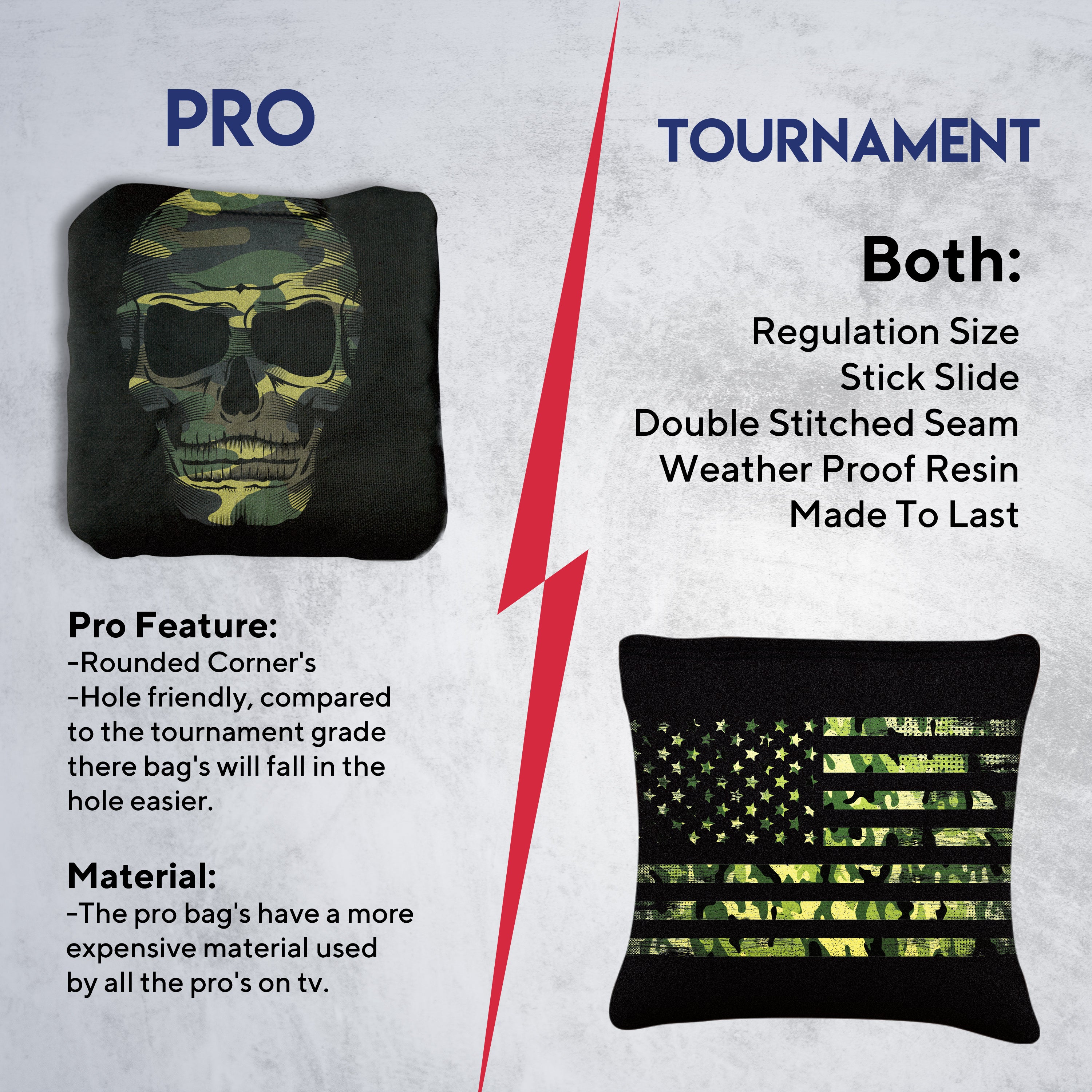 Camo Skull Cornhole Bags - Set of 8