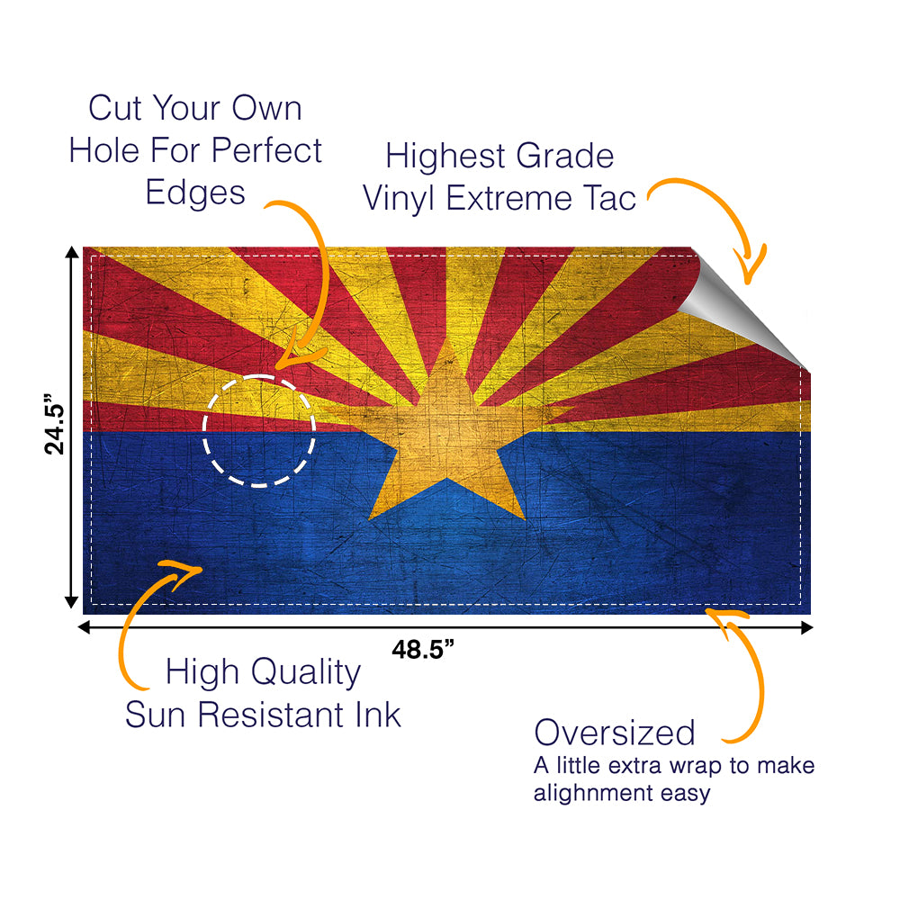 Arizona Classic State Flag Cornhole Boards Wraps (Set of 2)
