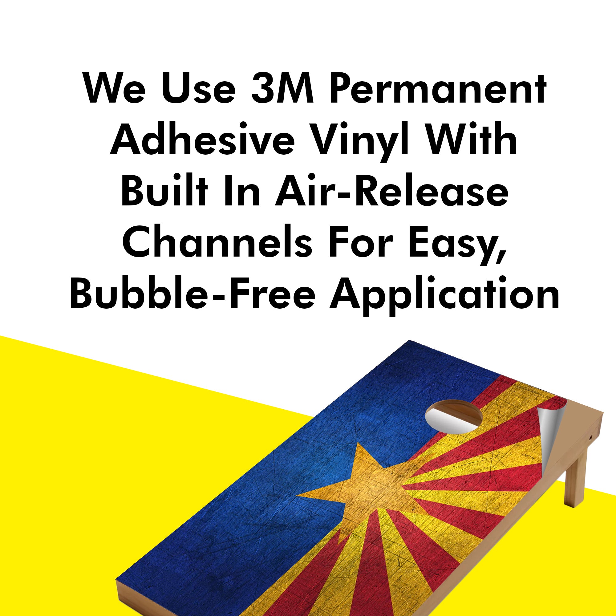 Arizona Classic State Flag Cornhole Boards Wraps (Set of 2)