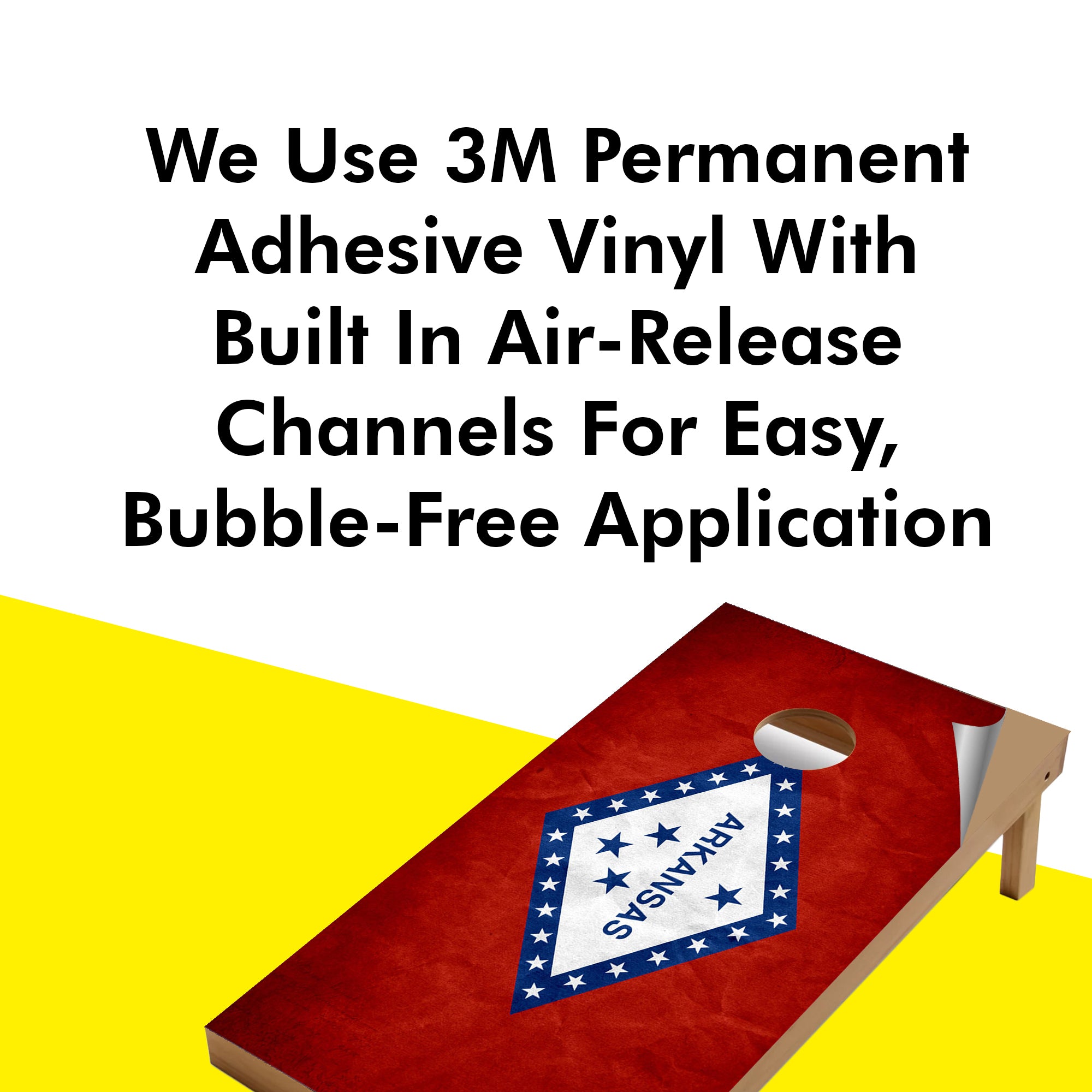 Arkansa Classic State Flag Cornhole Boards Wraps (Set of 2)