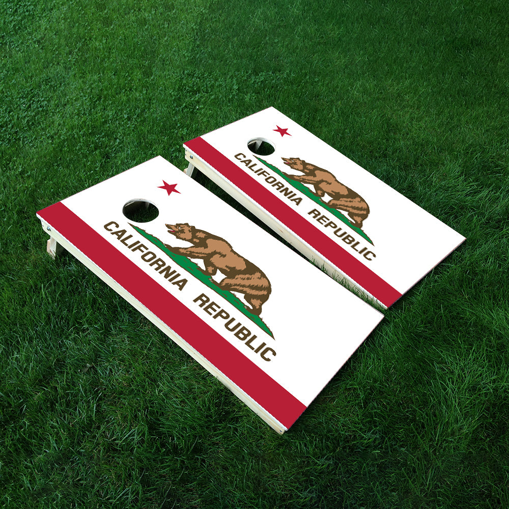 California Classic State Flag Cornhole Boards Wraps (Set of 2)