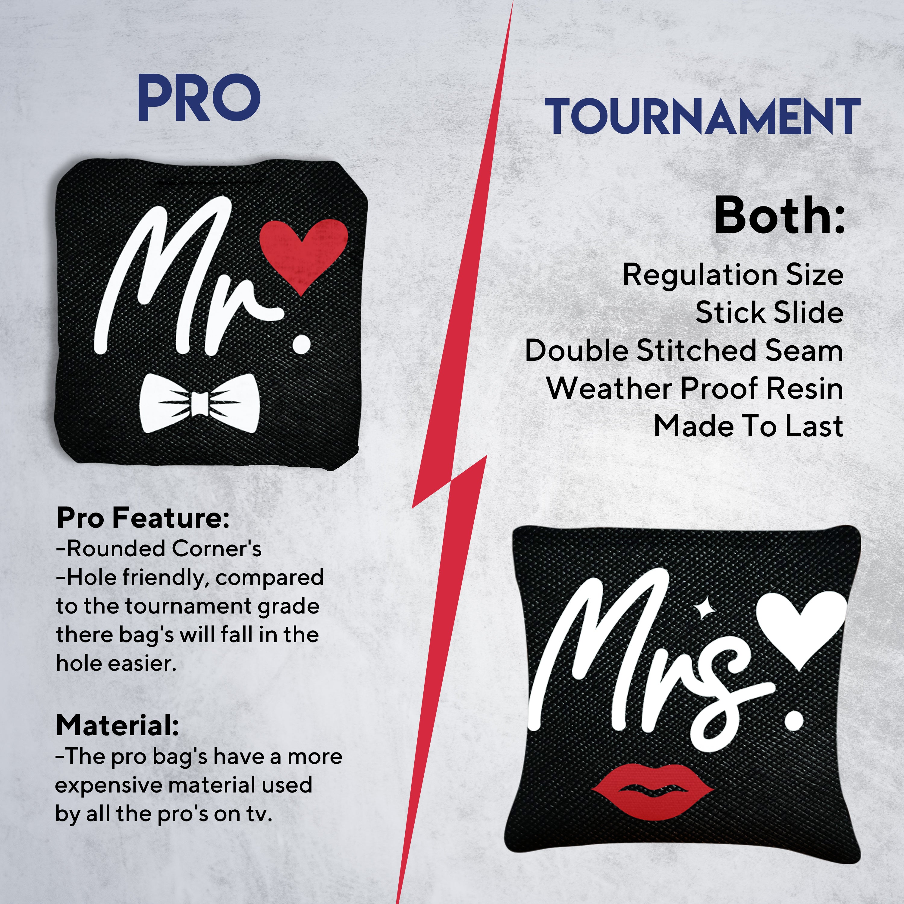 Mr and Mrs Cornhole Bags