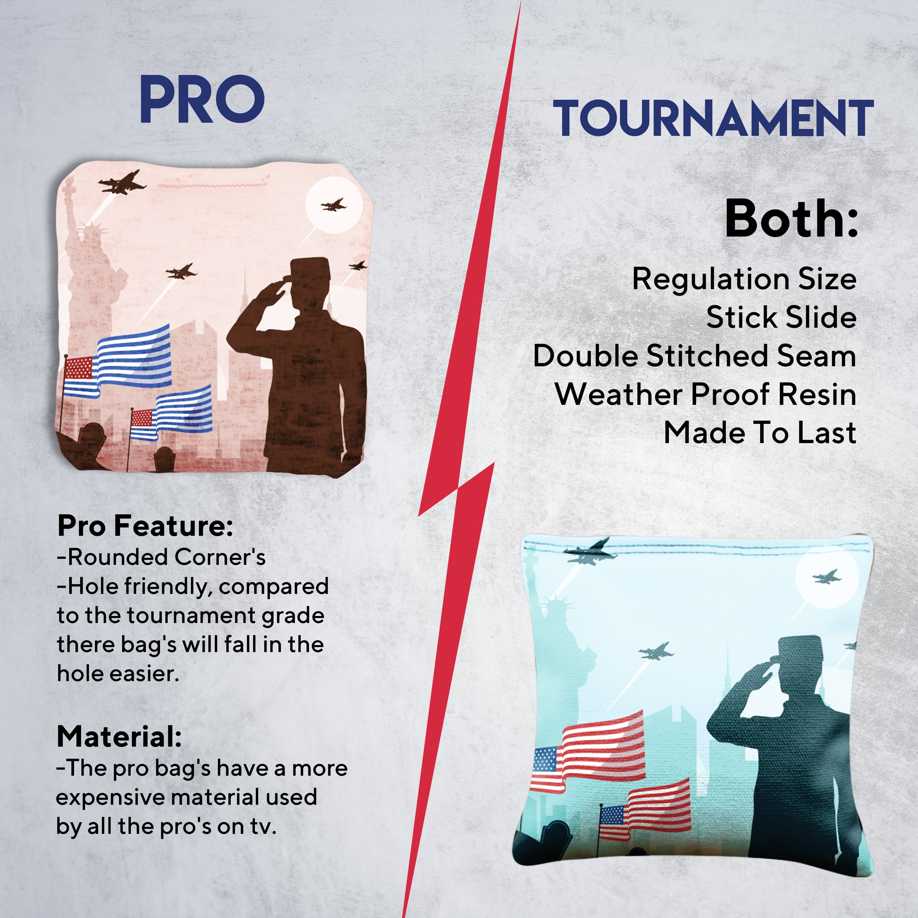 Soldier Salute Cornhole Bags