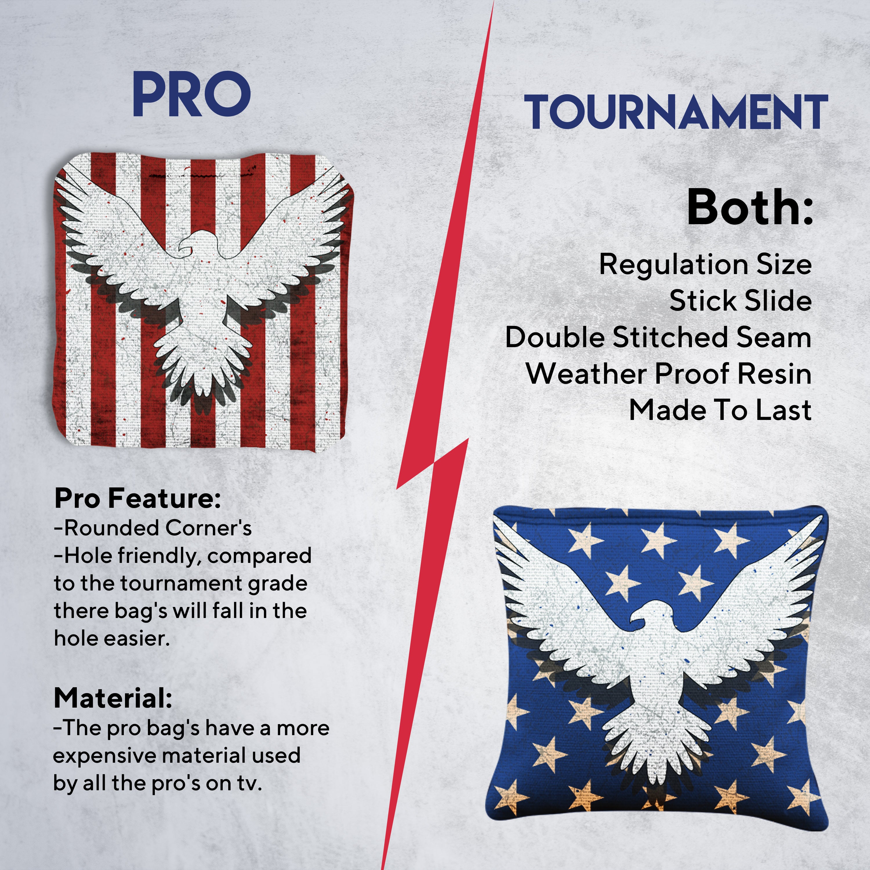 Bird Flag White Cornhole Bags