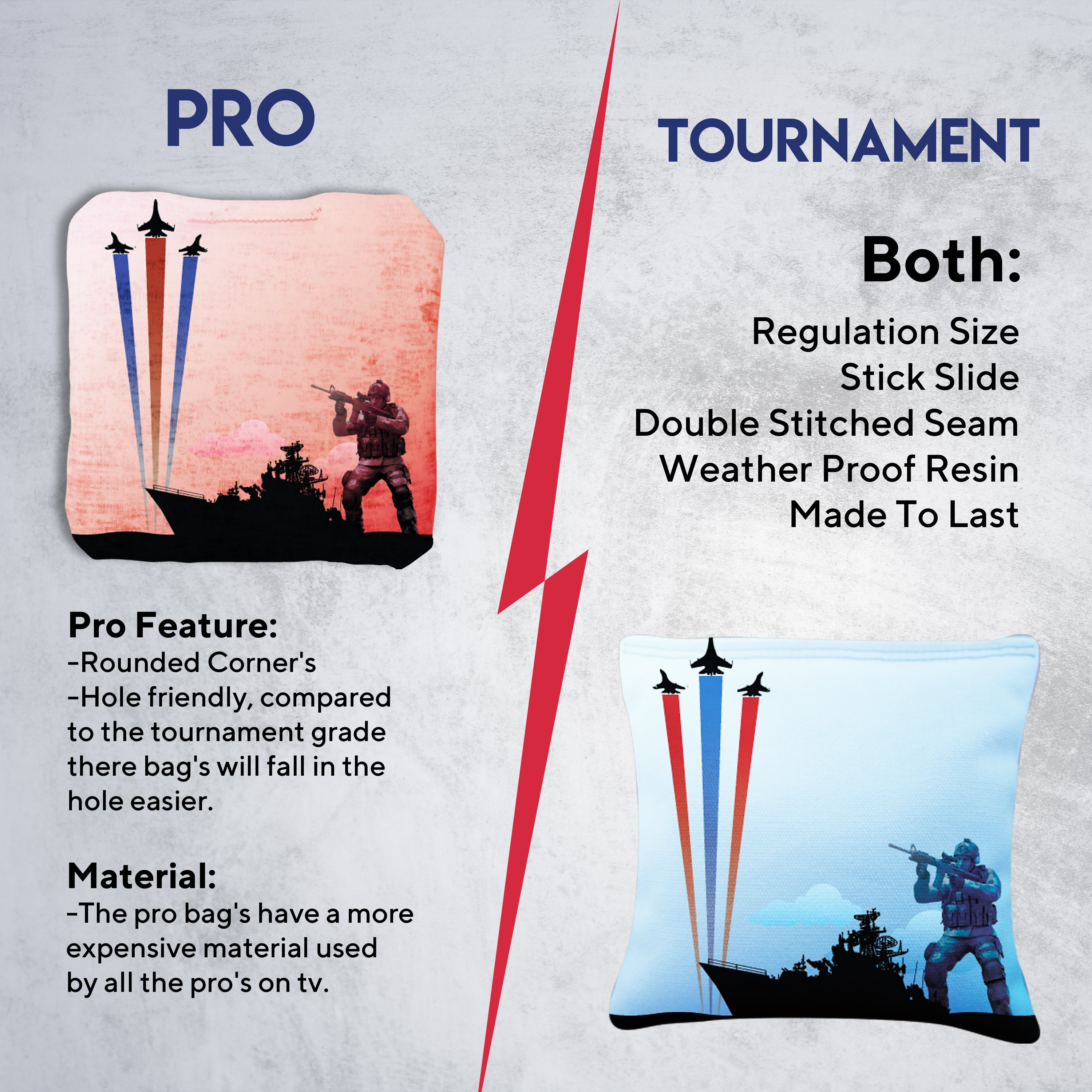 Battleship Soldier Cornhole Bags