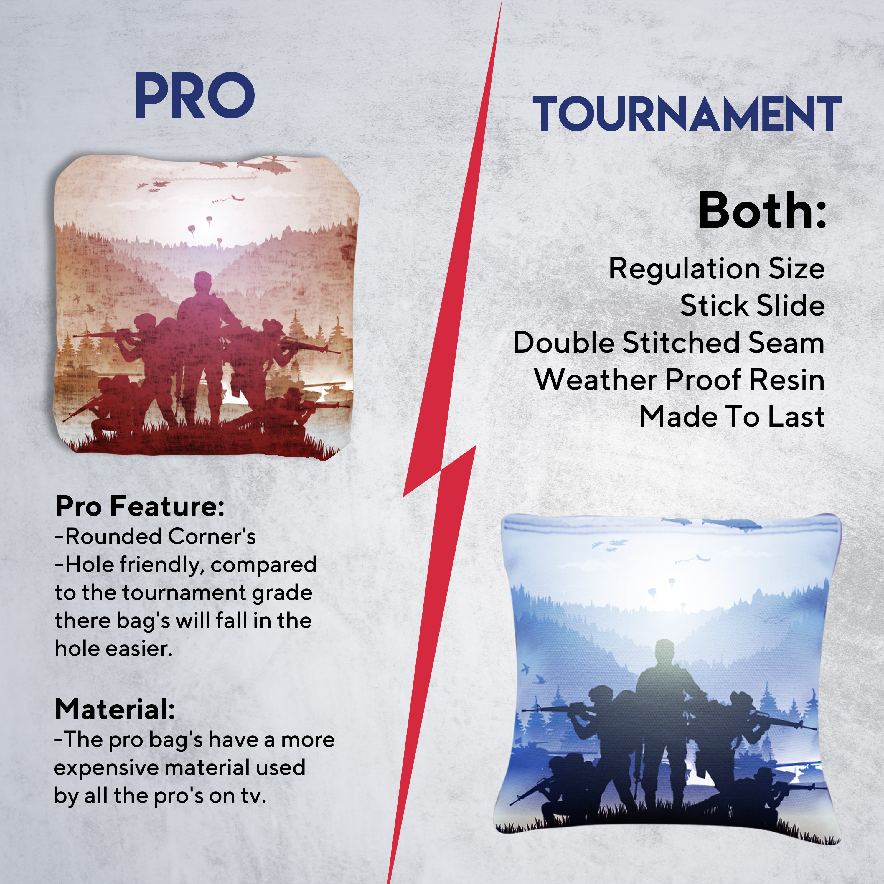 Red Blue Squad Cornhole Bags