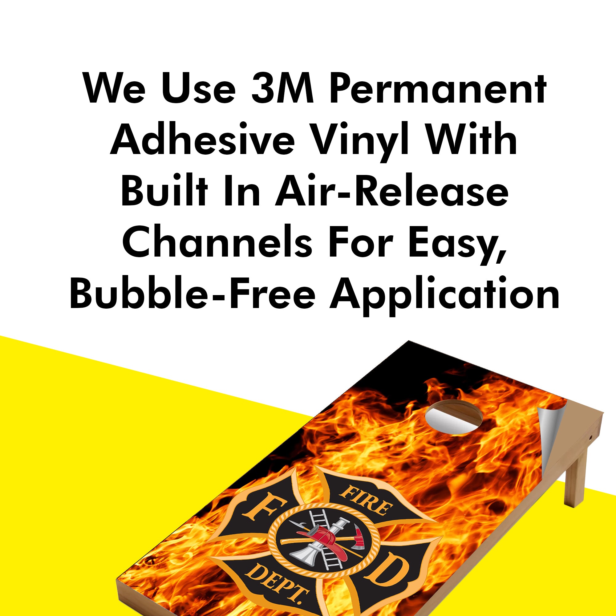 Fire Department Cornhole Boards Wraps (Set of 2)