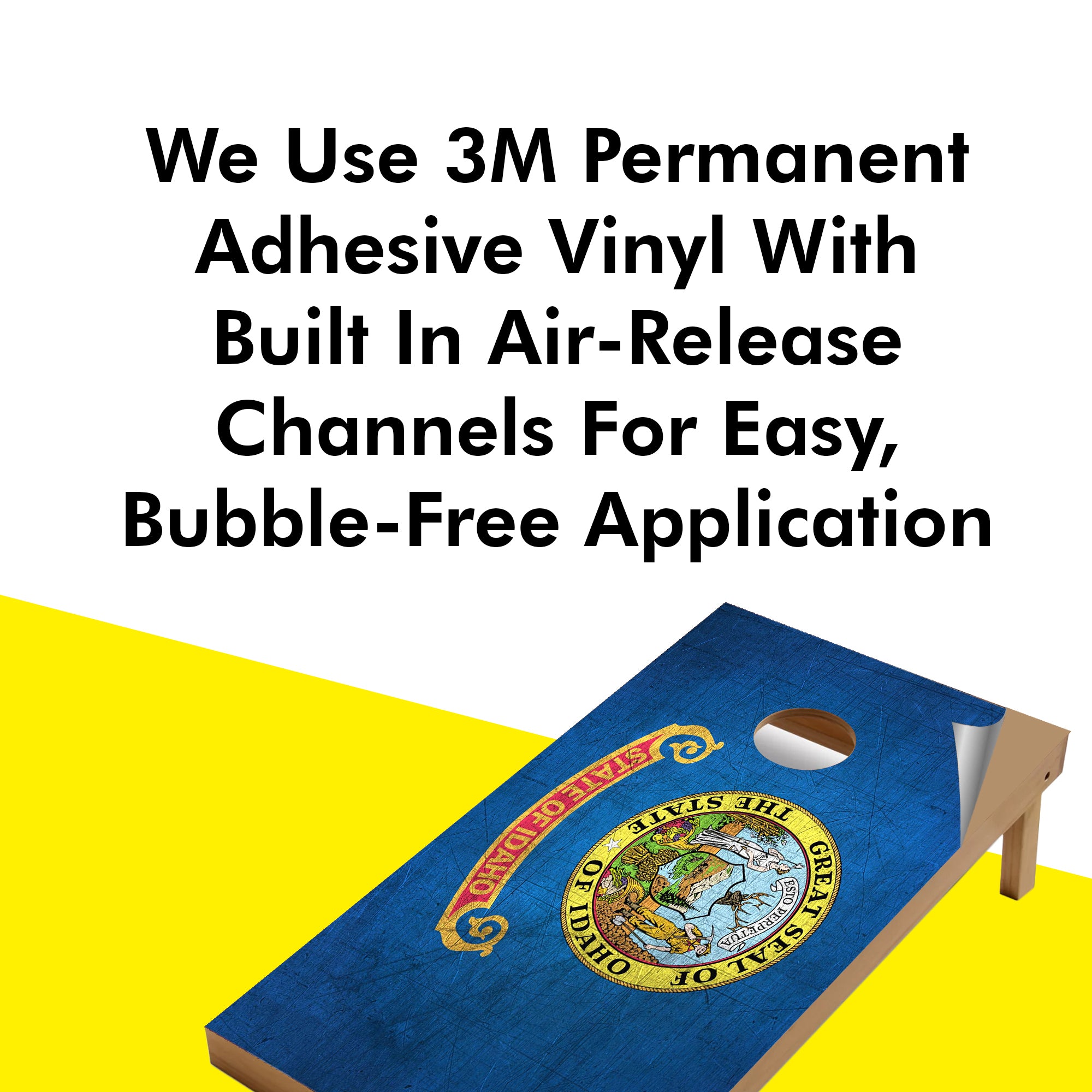 Idaho Classic State Flag Cornhole Boards Wraps (Set of 2)