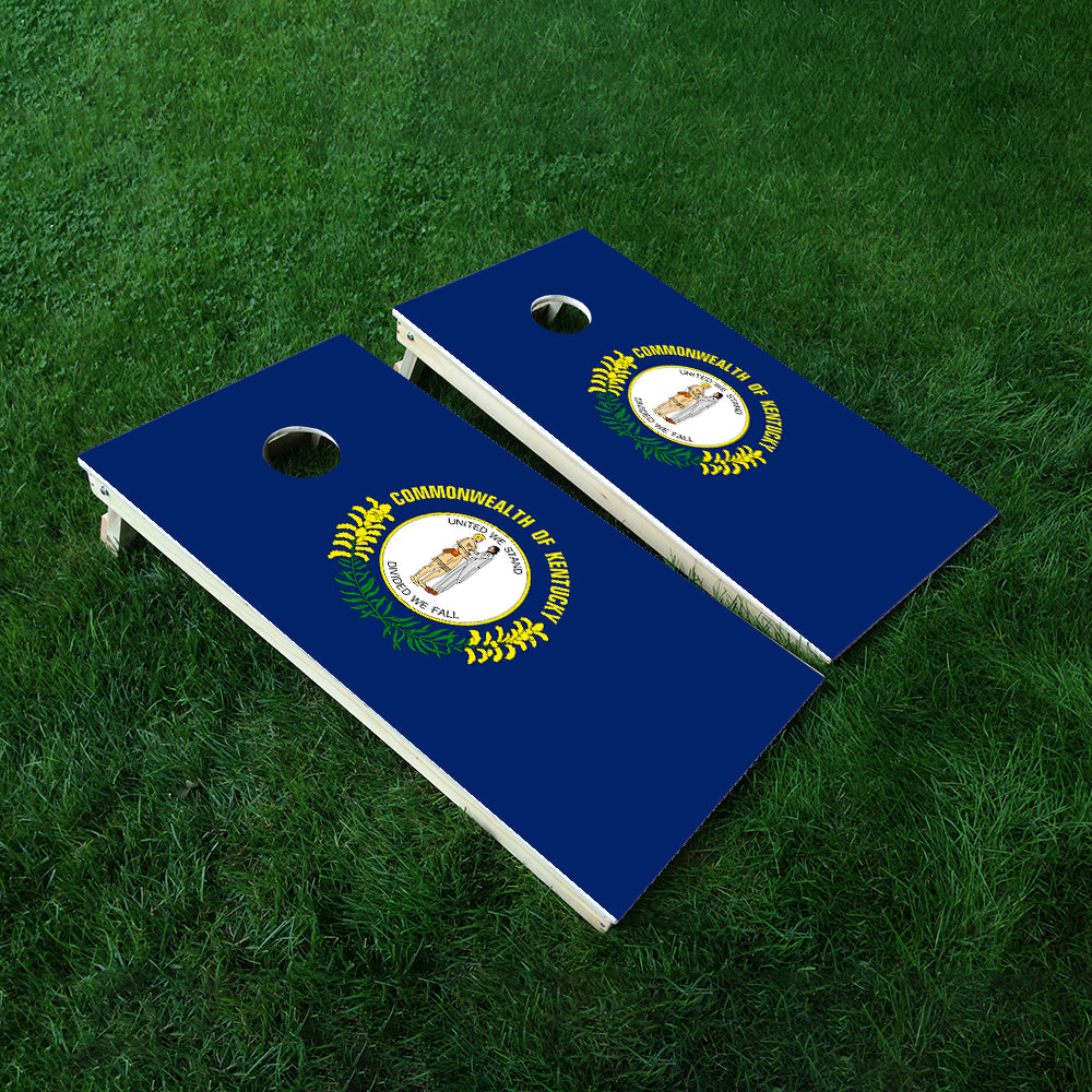 Kentucky Classic State Flag Cornhole Boards Wraps (Set of 2)