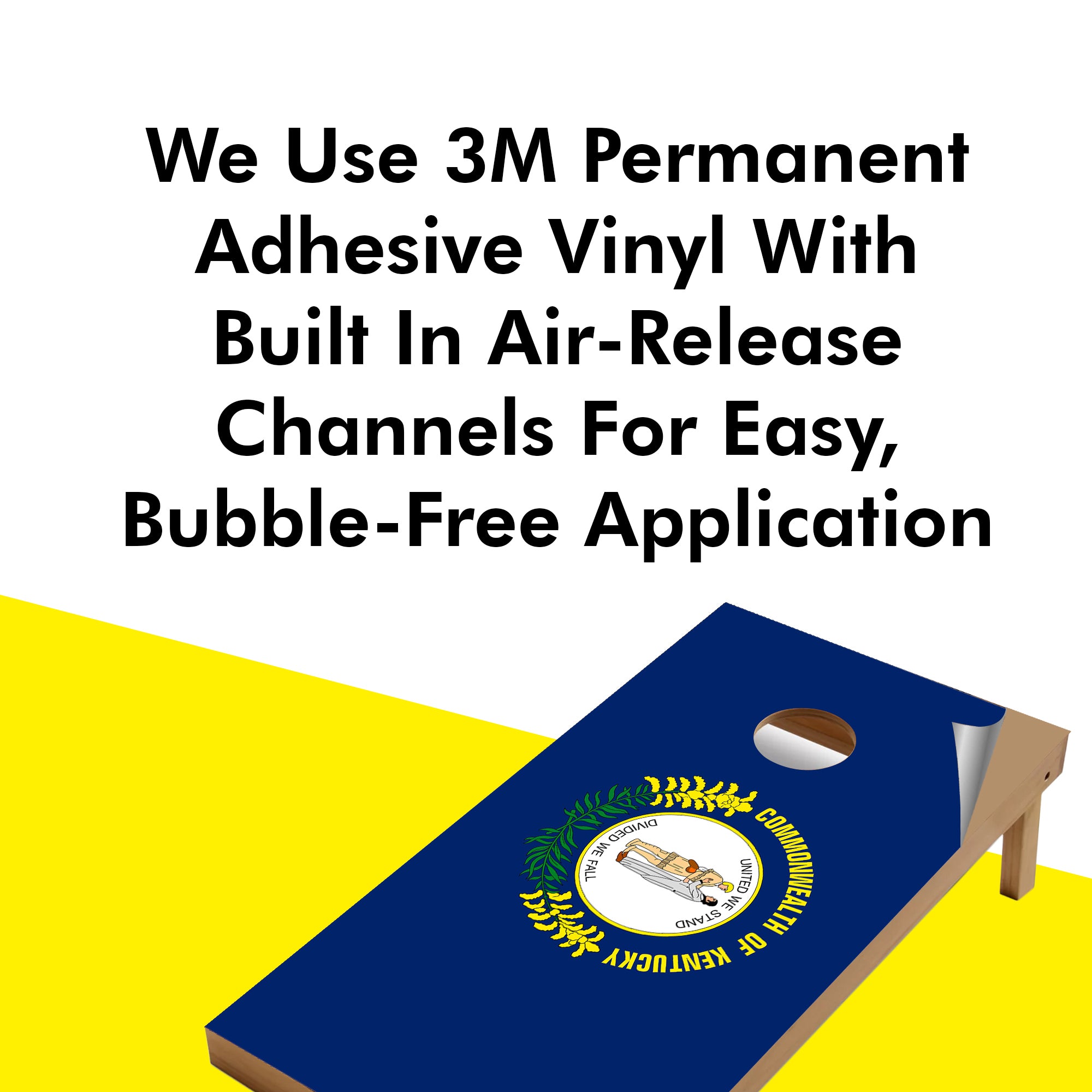 Kentucky Classic State Flag Cornhole Boards Wraps (Set of 2)