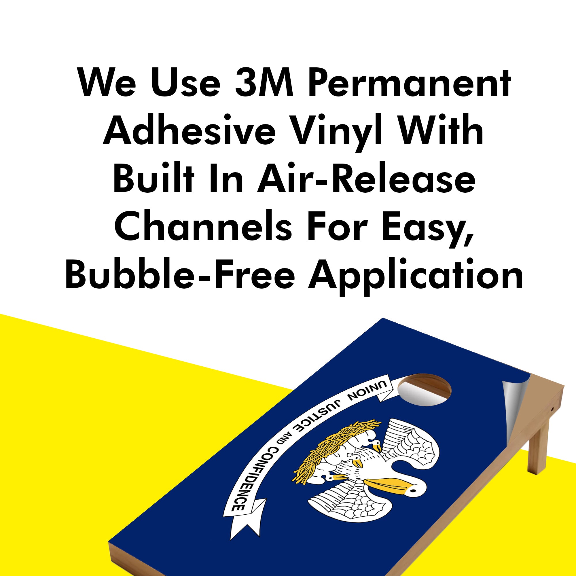 Louisiana Classic State Flag Cornhole Boards Wraps (Set of 2)