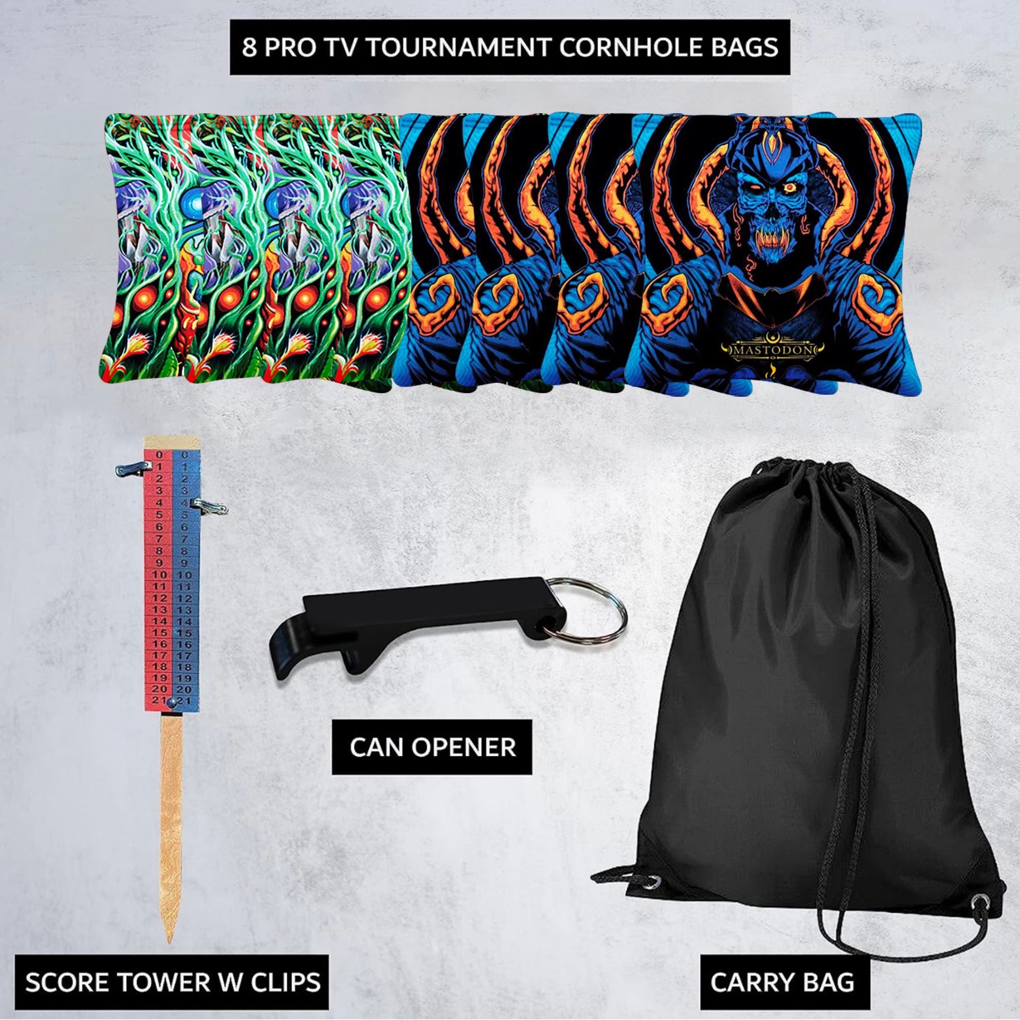 Colorful Skull Cornhole Bags