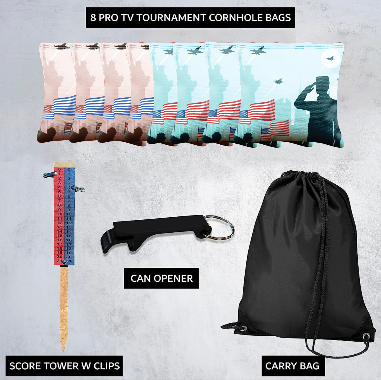 Soldier Salute Cornhole Bags