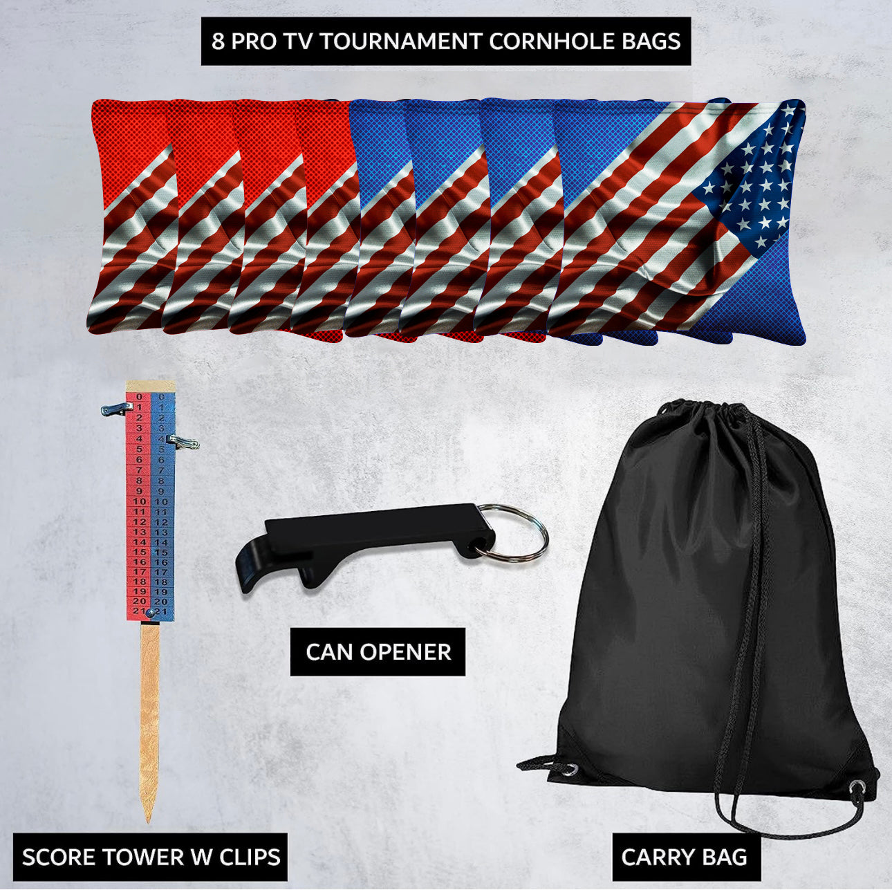 Sideway Flag Cornhole Bags