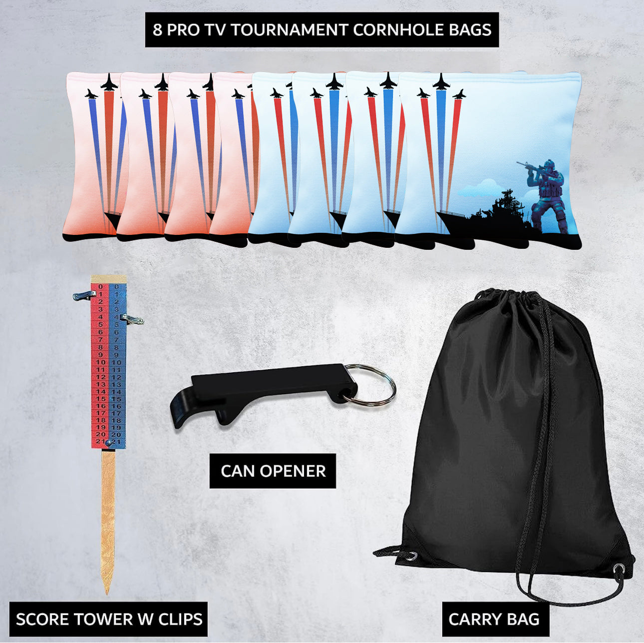 Battleship Soldier Cornhole Bags