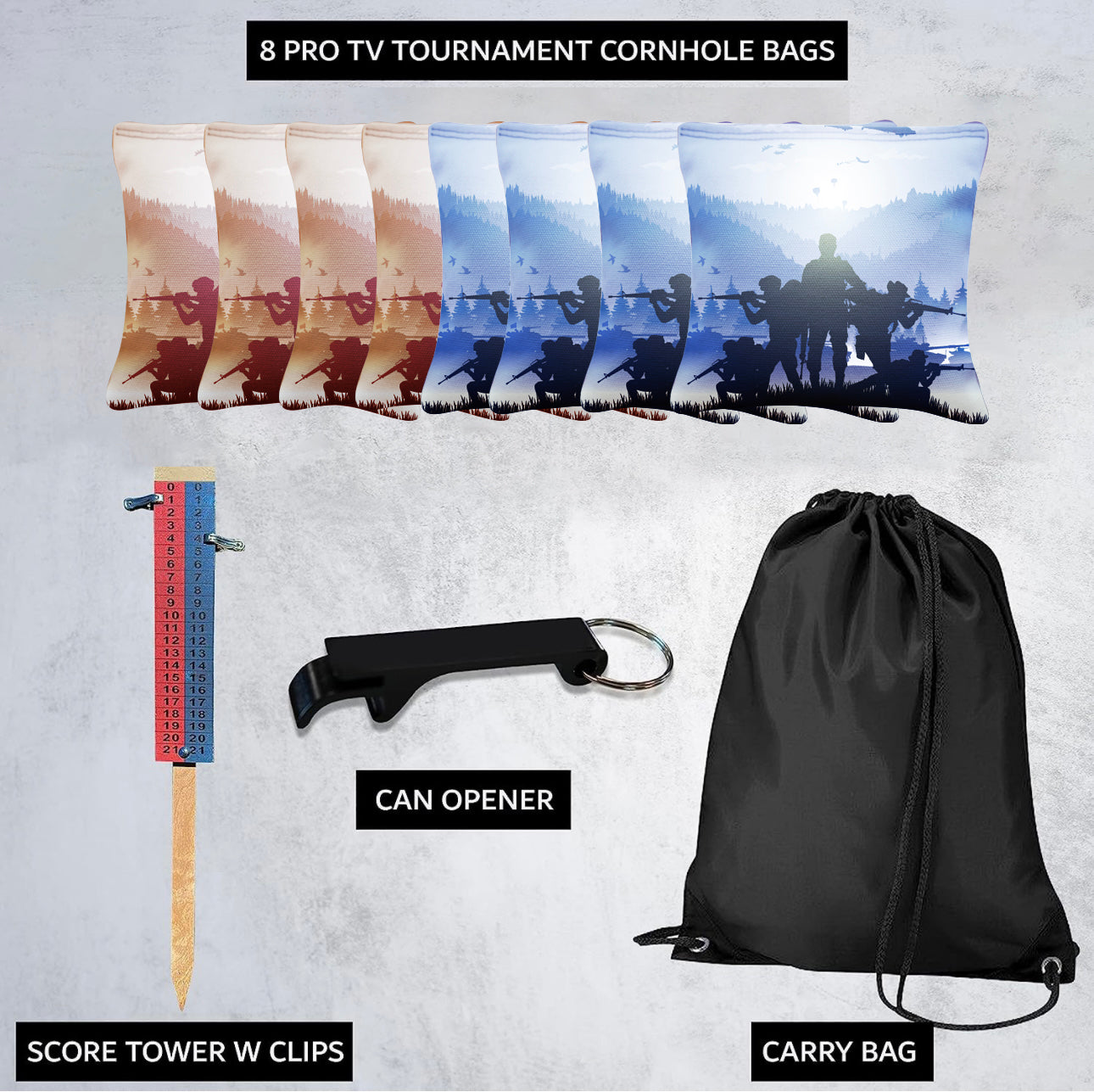 Red Blue Squad Cornhole Bags