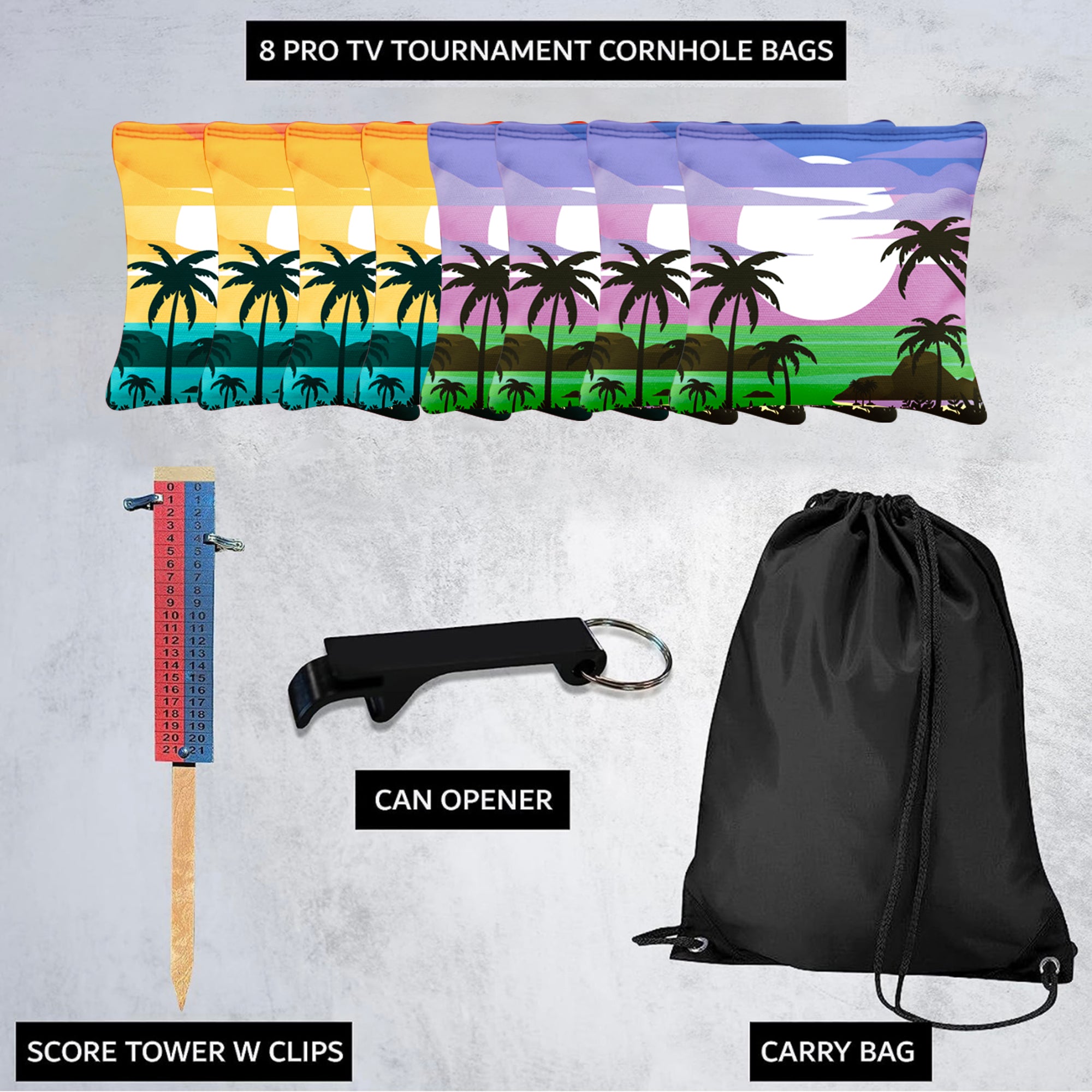 Blue Green Water Beach Cornhole Bags