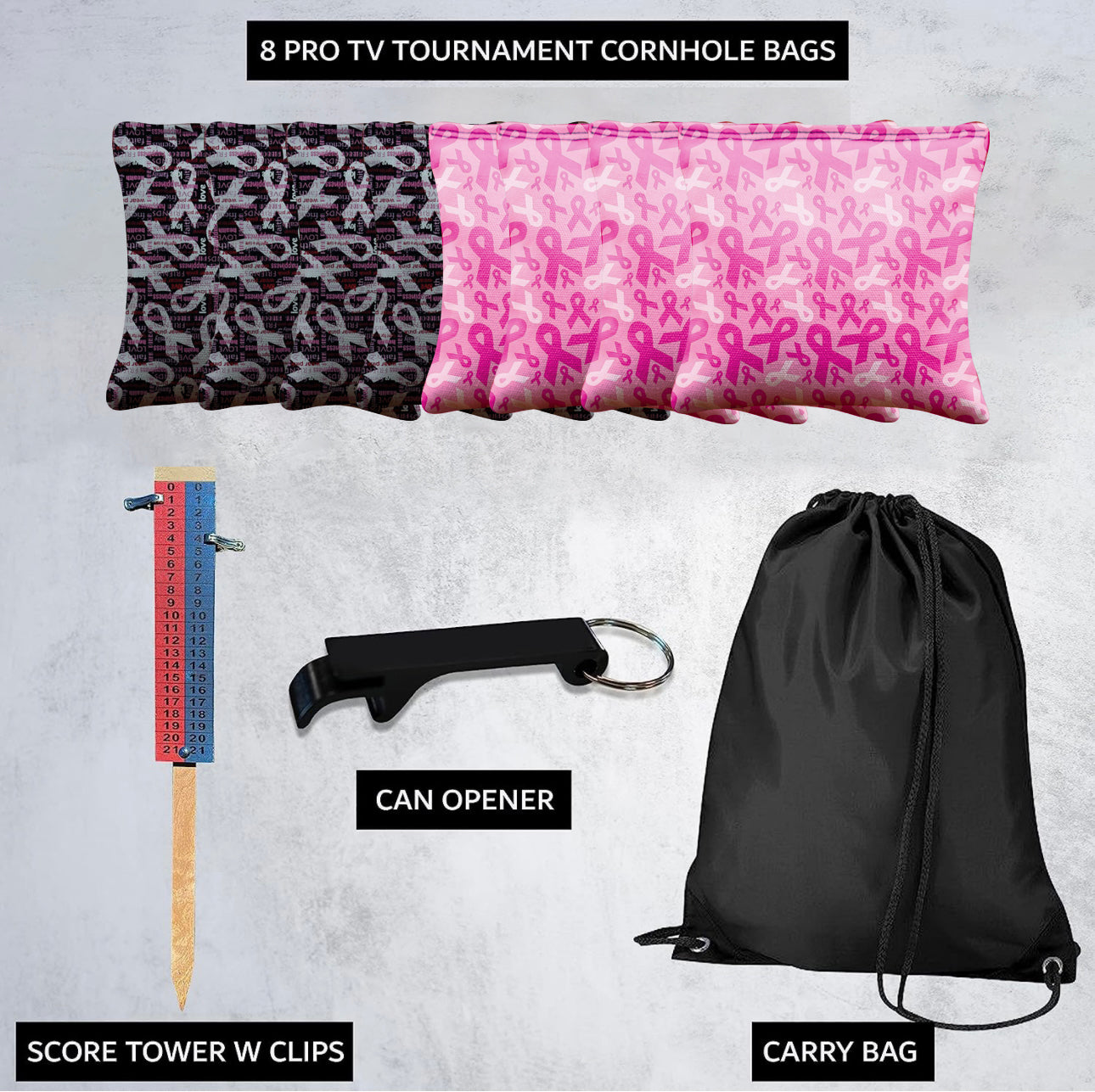 Breast Cancer Cornhole Bags