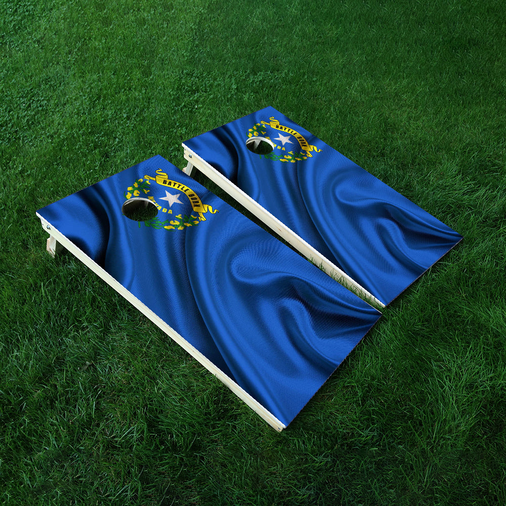 Nevada Classic State Flag Cornhole Boards Wraps (Set of 2)