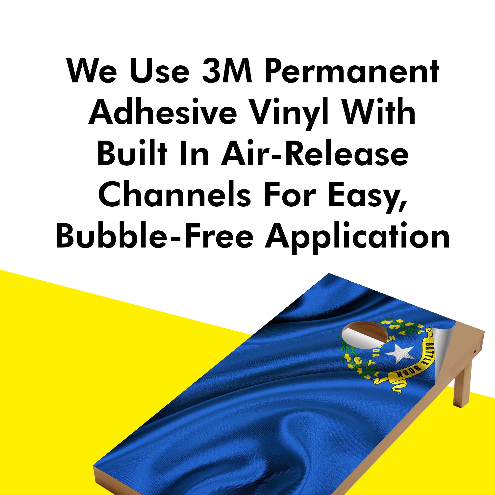 Nevada Classic State Flag Cornhole Boards Wraps (Set of 2)