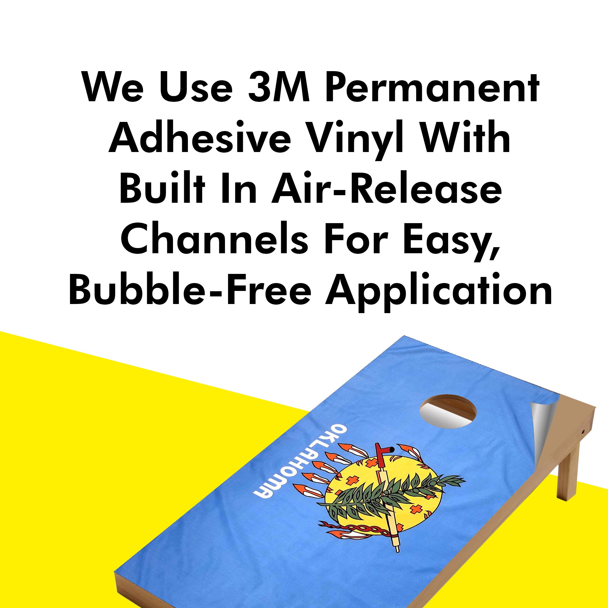 Oklahoma Classic State Flag Cornhole Boards Wraps (Set of 2)