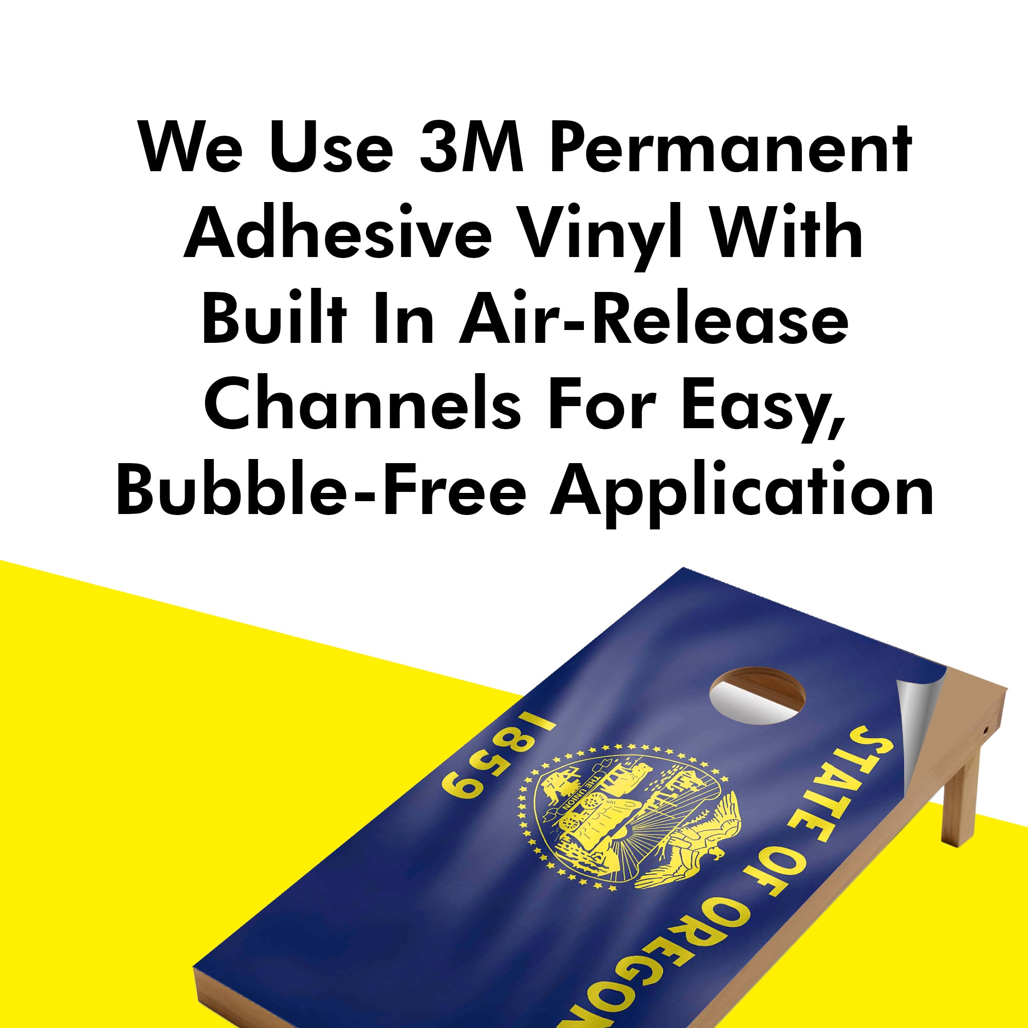 Oregon Classic State Flag Cornhole Boards Wraps (Set of 2)