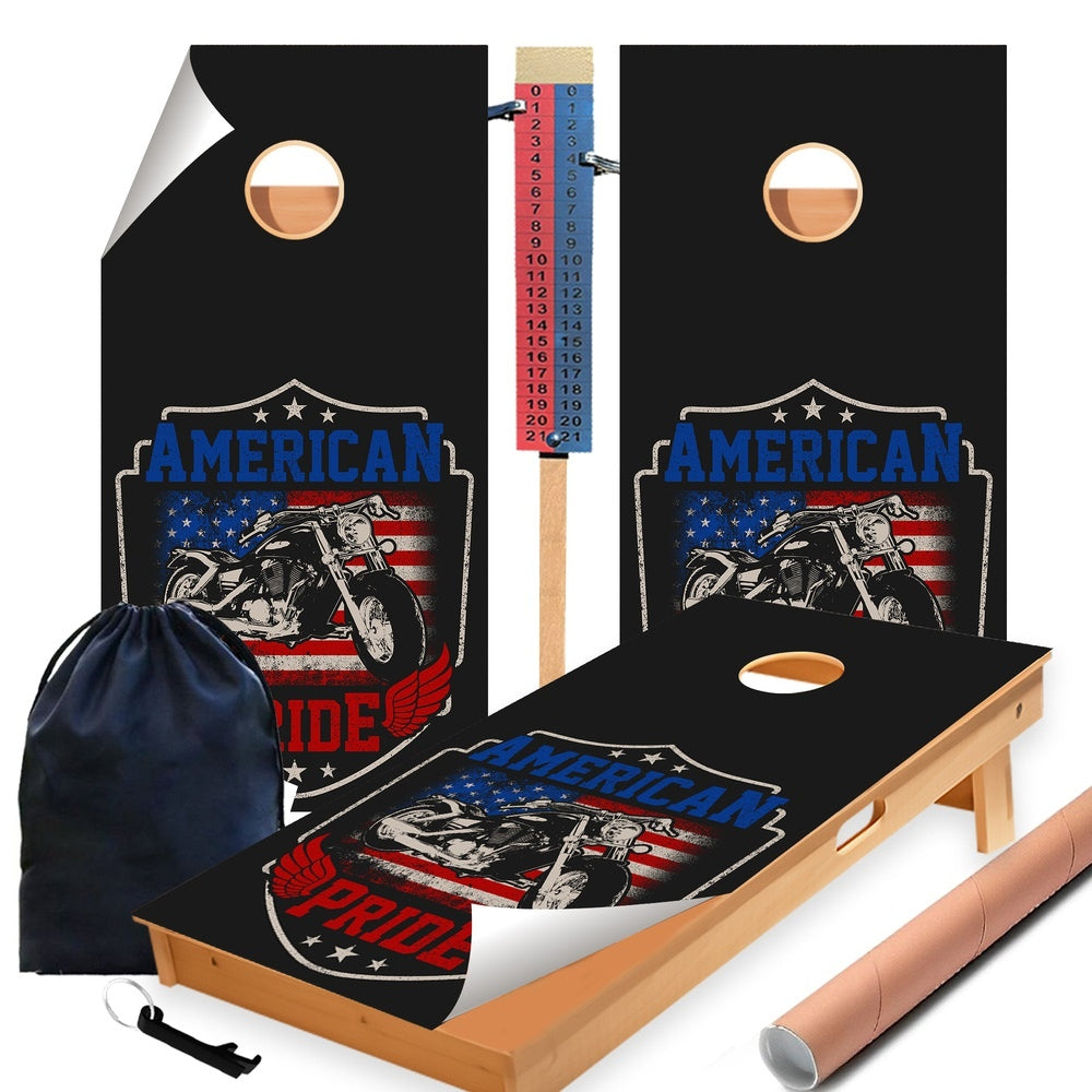 American Pride Cornhole Boards Wraps (Set of 2)