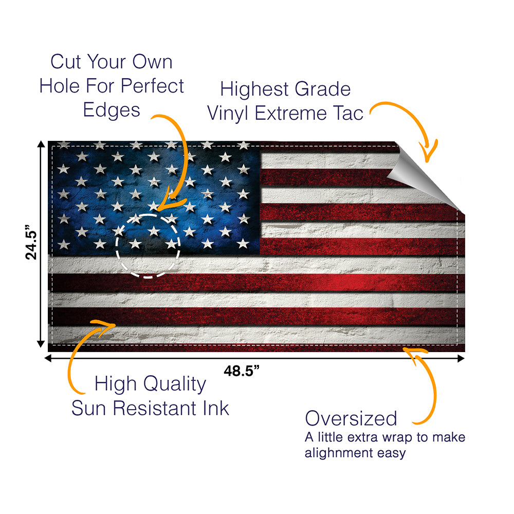 American Flag Cornhole Boards Wraps (Set of 2)