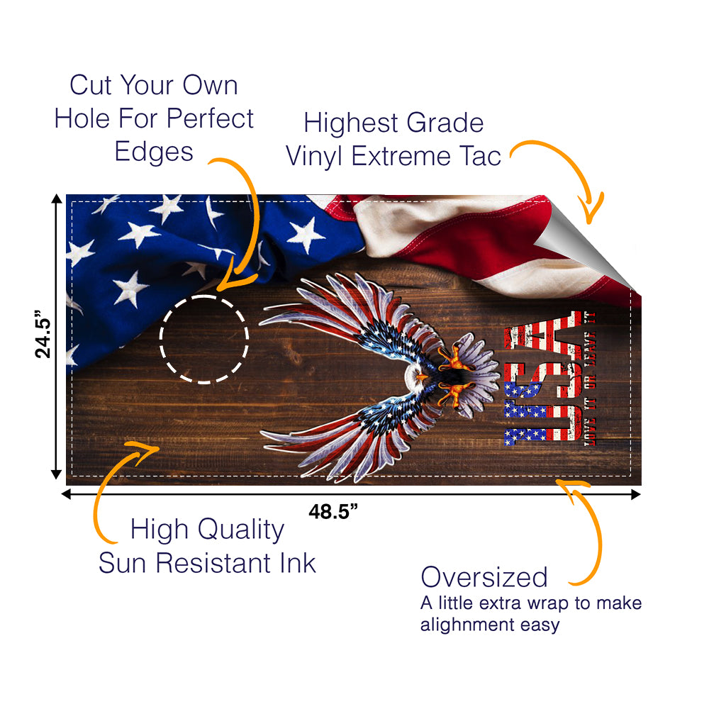 Eagle Love It or Leave Cornhole Boards Wraps (Set of 2)