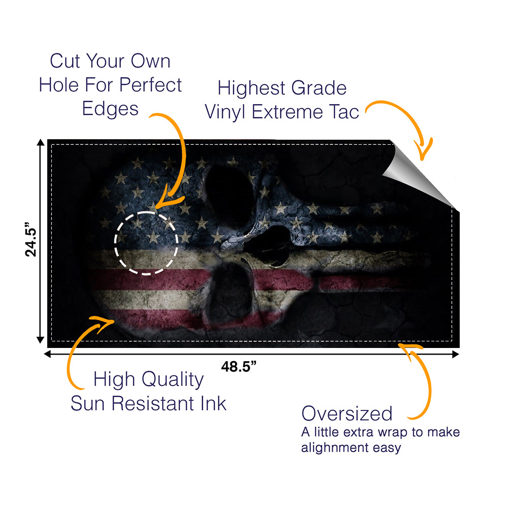 Faded Skull Cornhole Boards Wraps (Set of 2)