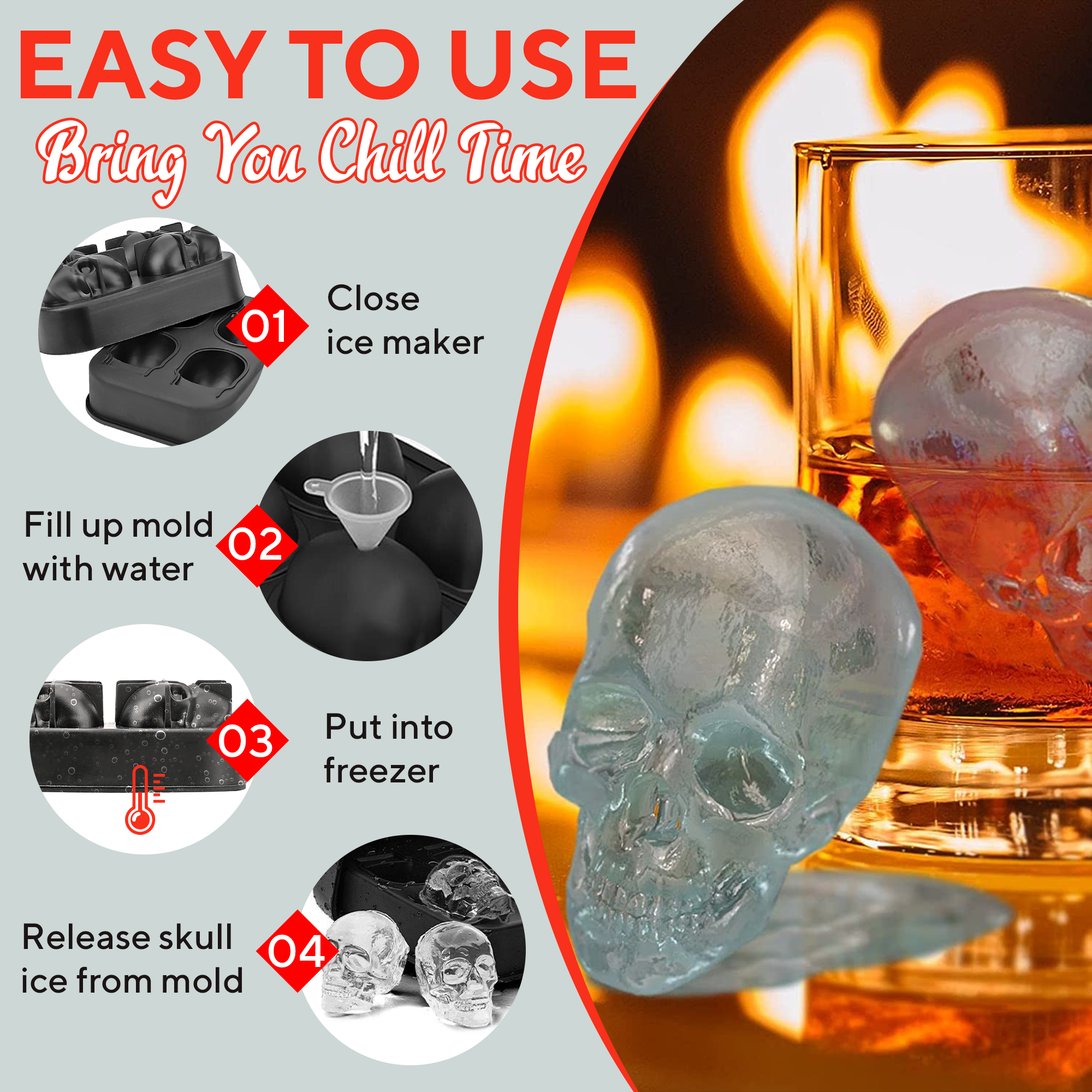Skull Ice Tray Maker