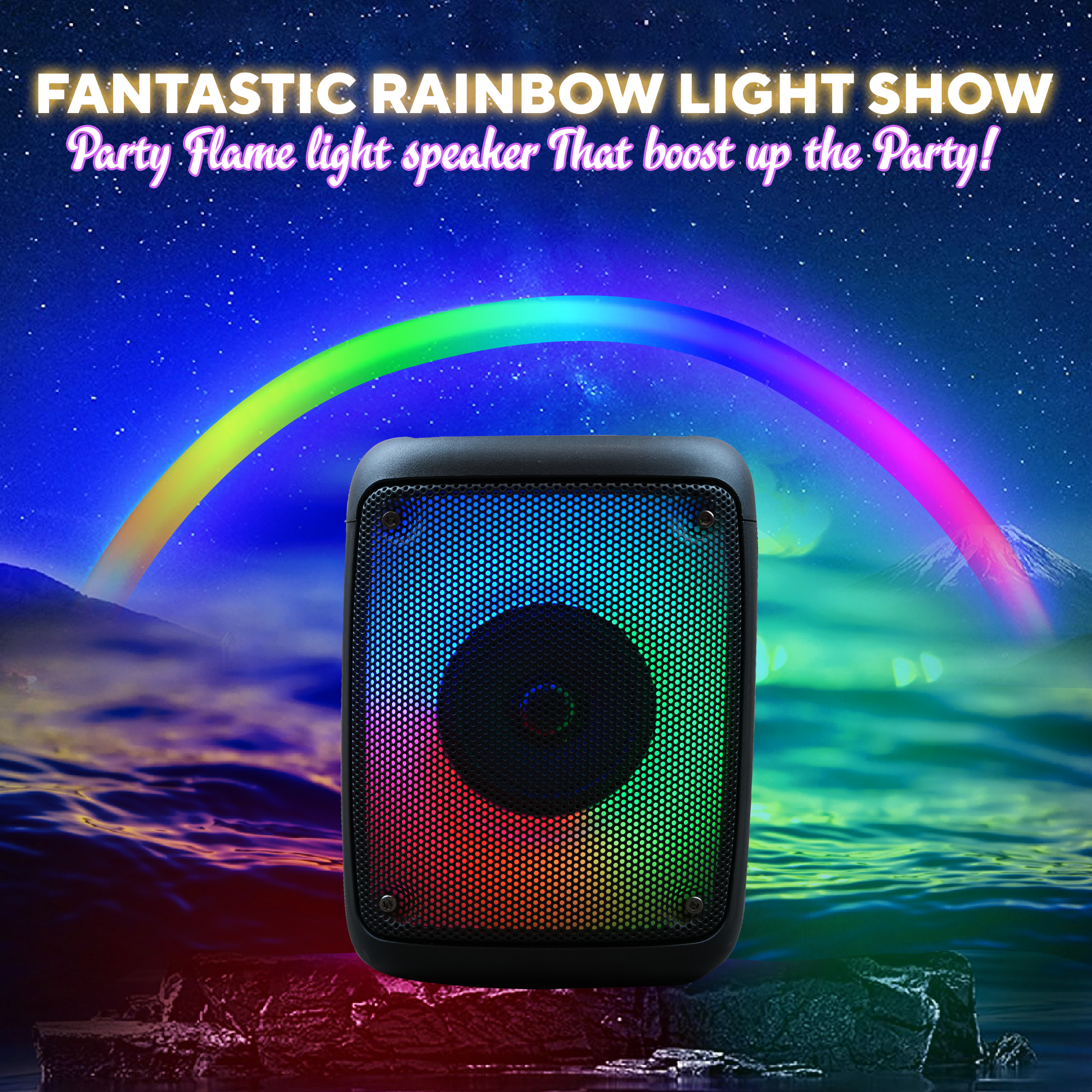 Single 3'' Portable Wireless LED Bluetooth Speaker