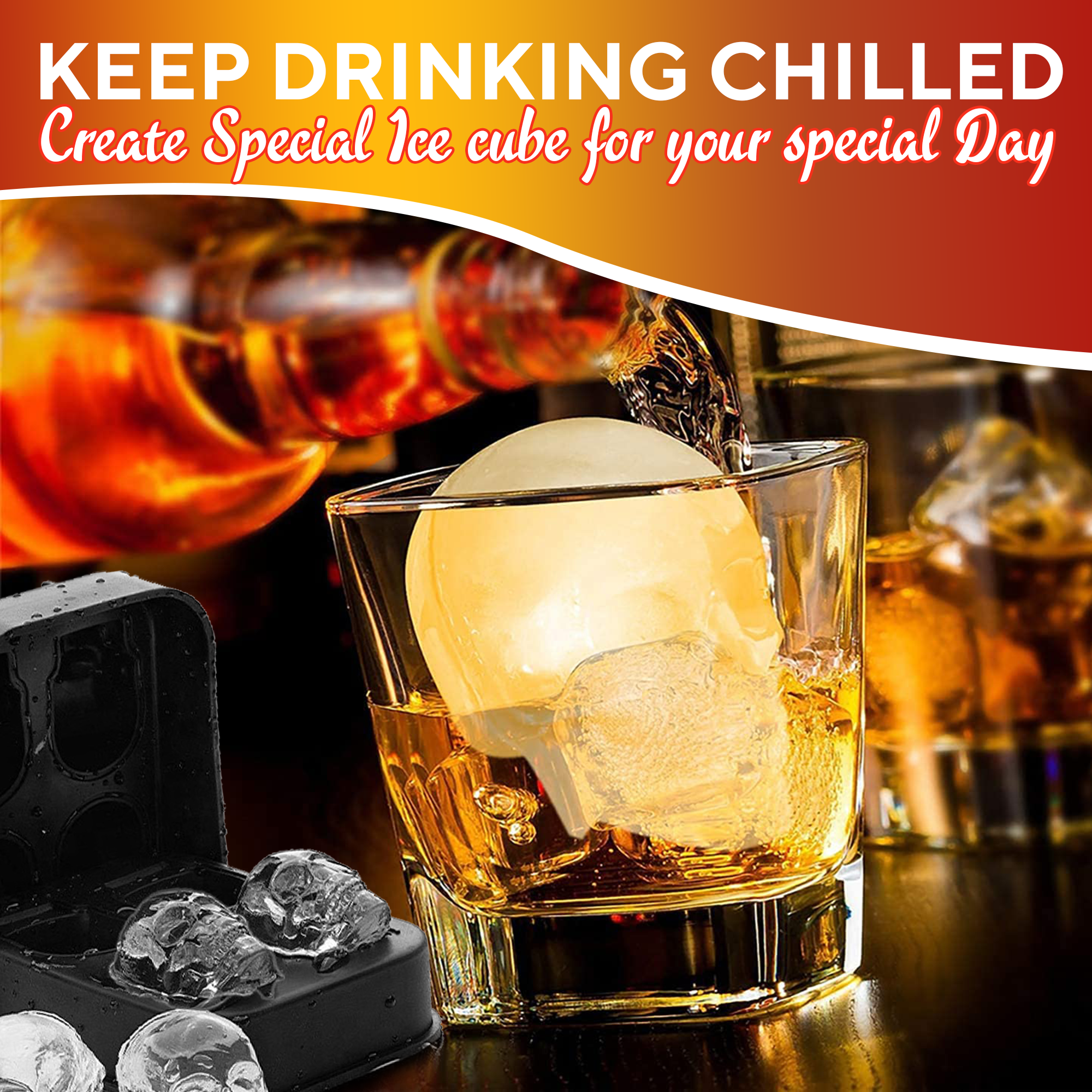 Skull Ice Tray Maker