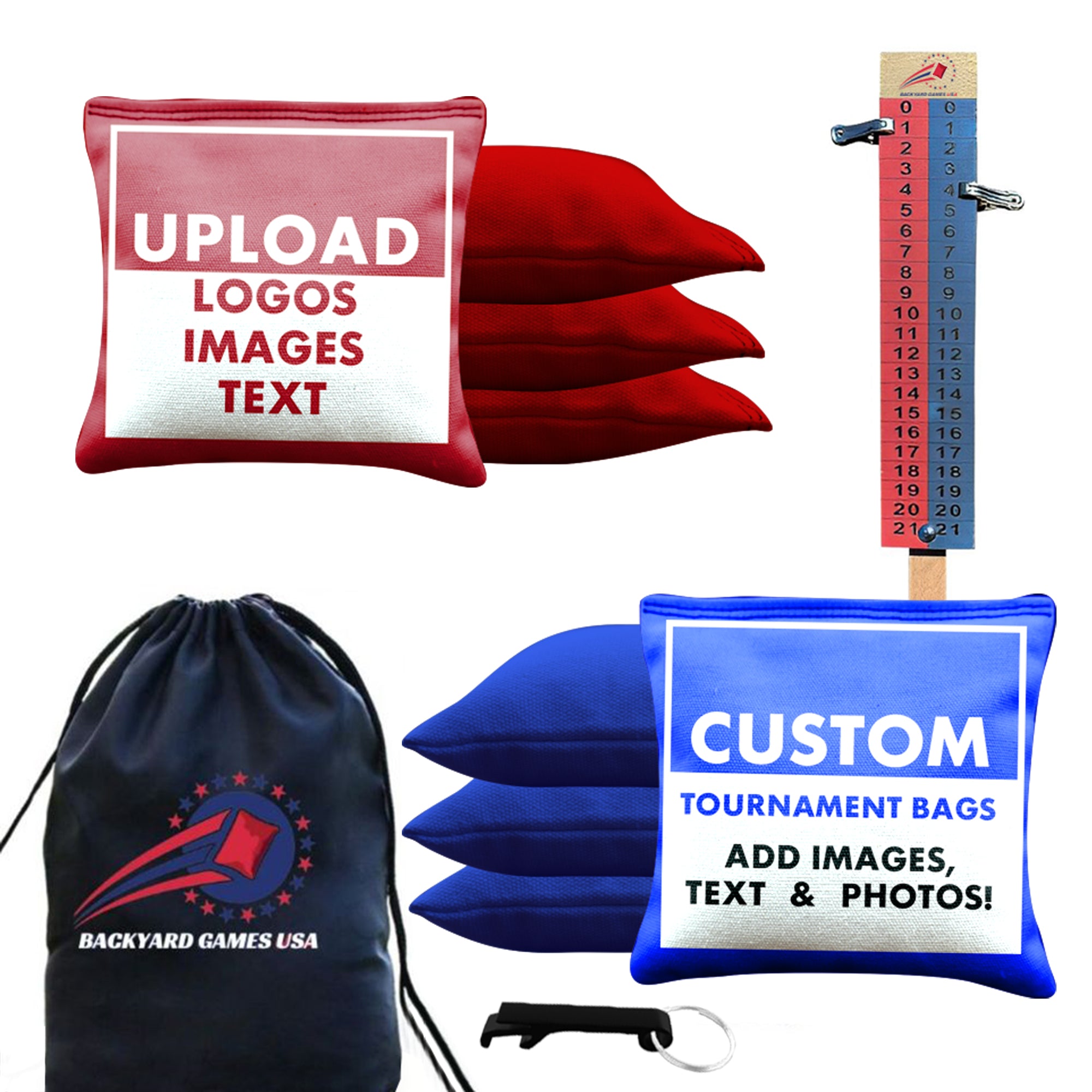 Personalized Cornhole Bags (See Design Process in Description Below)- Set of 8