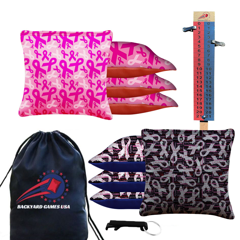 Breast Cancer Cornhole Bags