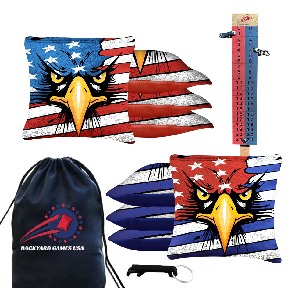 Eagle in Flag Cornhole Bags
