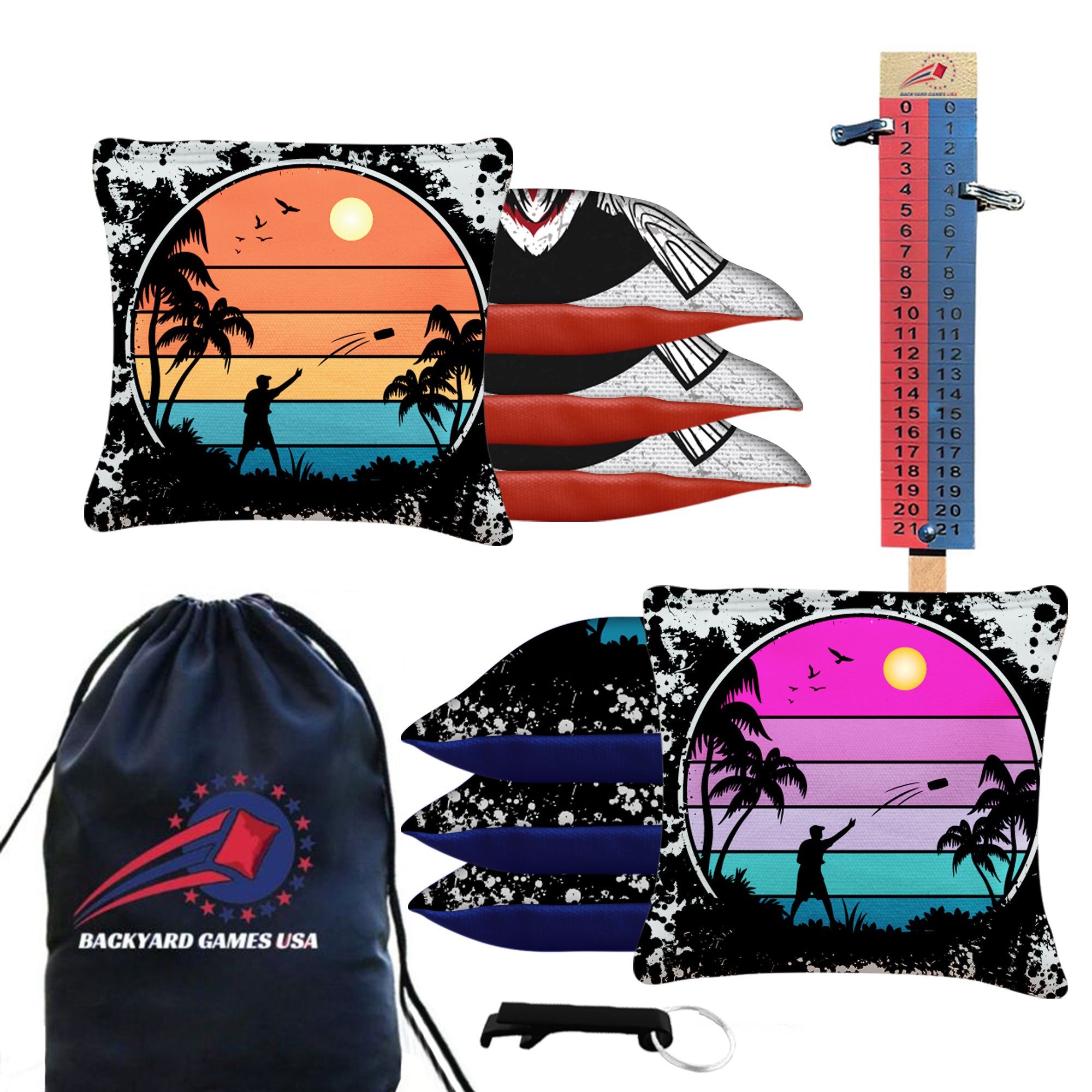 Color Thrower Cornhole Bags - Set of 8