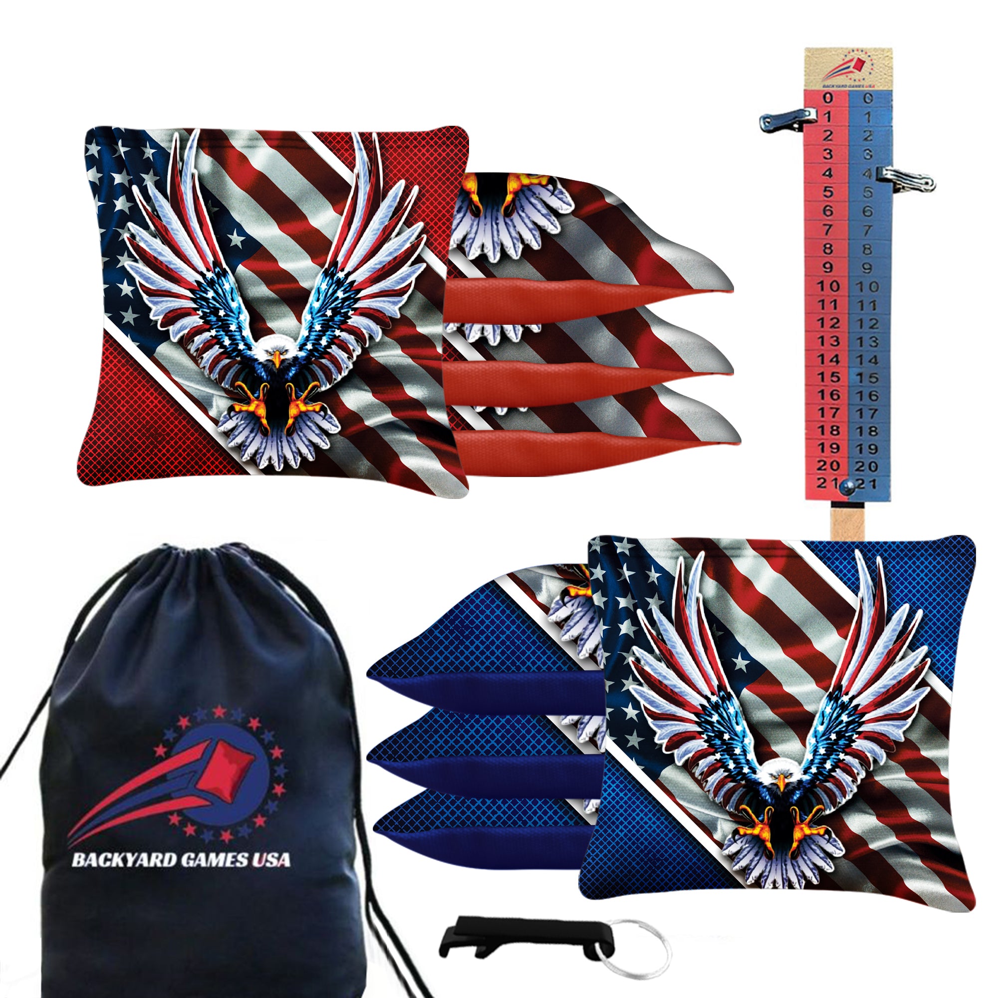 Flying Eagle Cornhole Bags - Set of 8