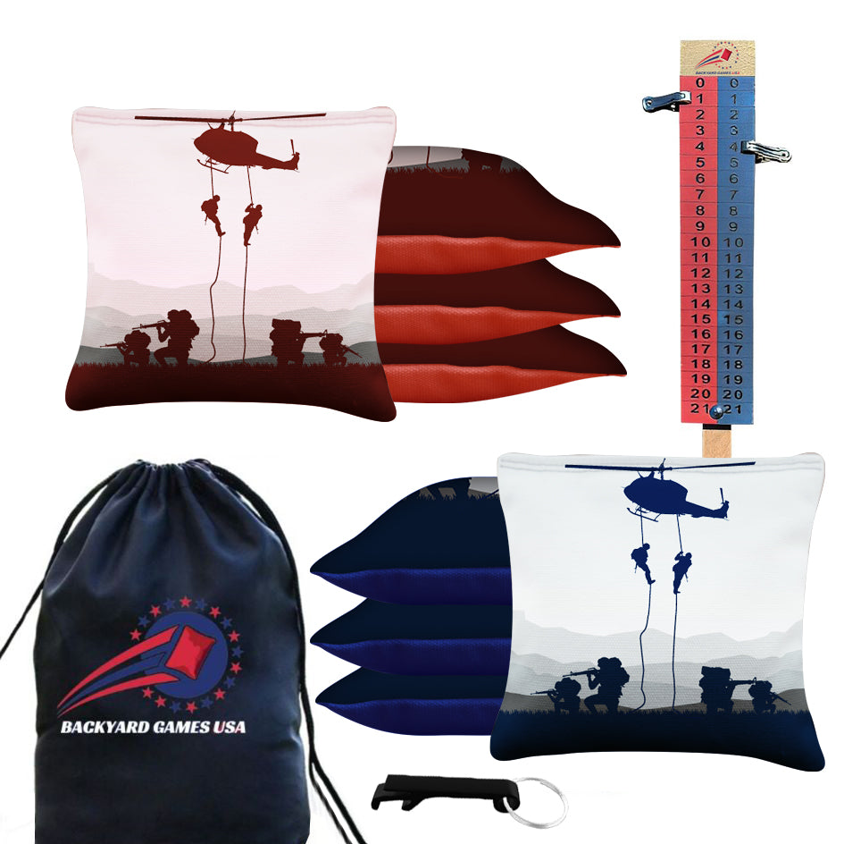 Helicopter Squad Cornhole Bags - Set of 8