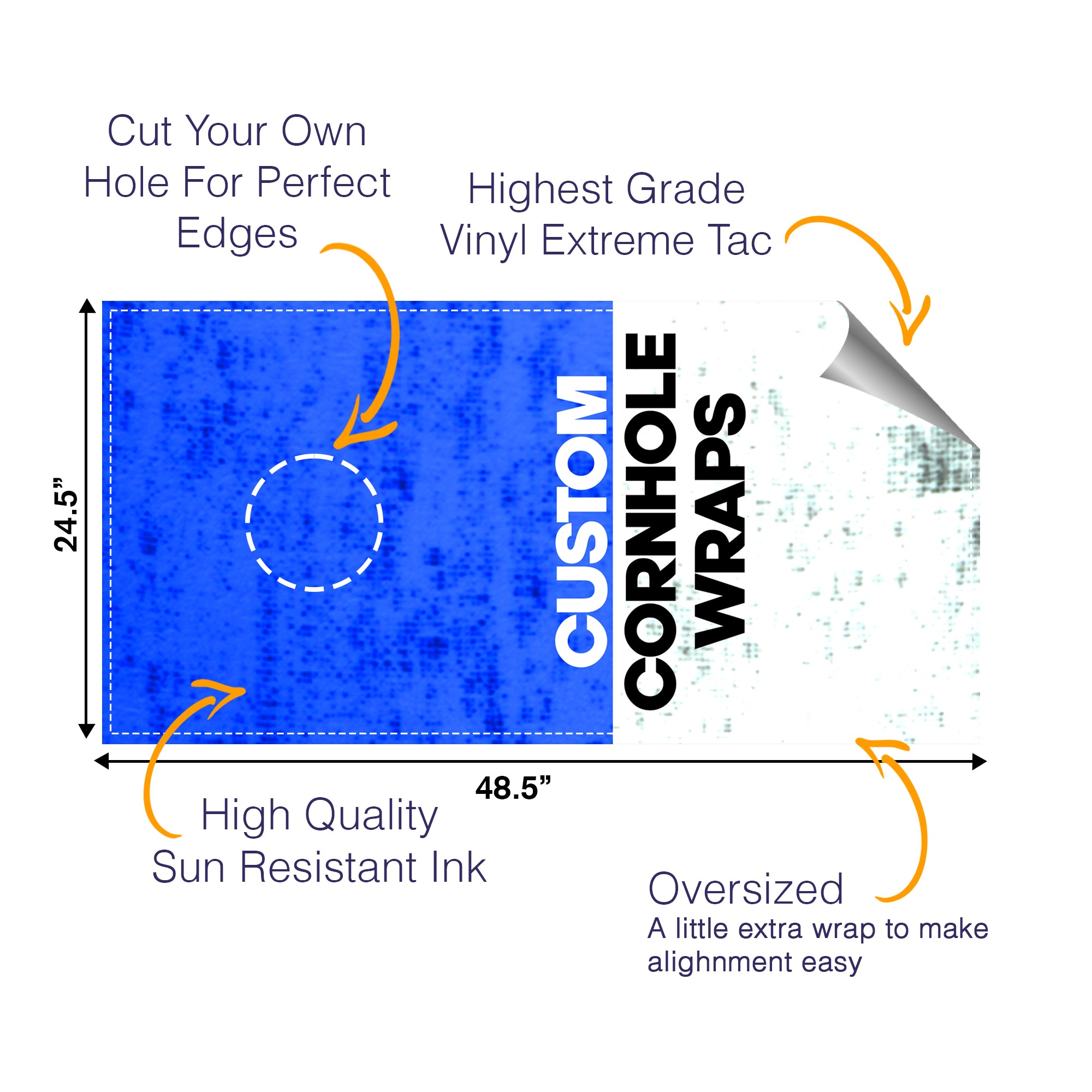 Customize Your Own Cornhole Boards Wraps (Set of 2)