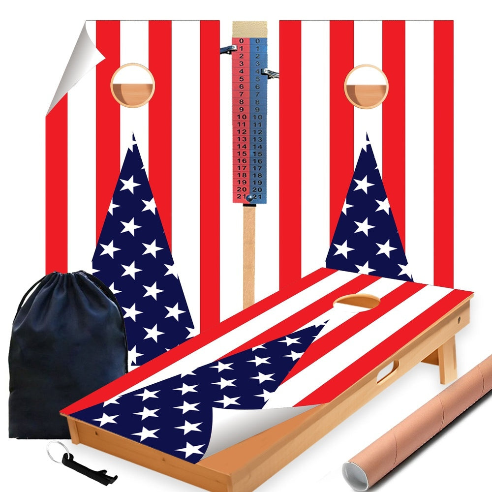 Pennant Cornhole Boards Wraps (Set of 2)