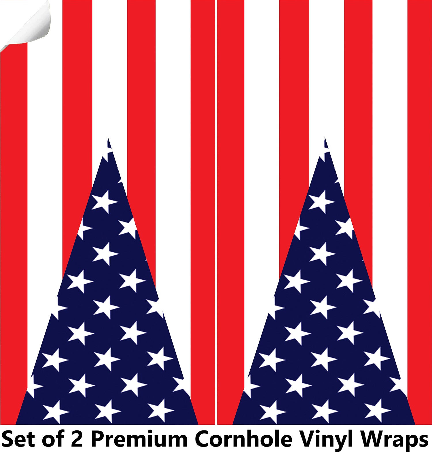 Pennant Cornhole Boards Wraps (Set of 2)