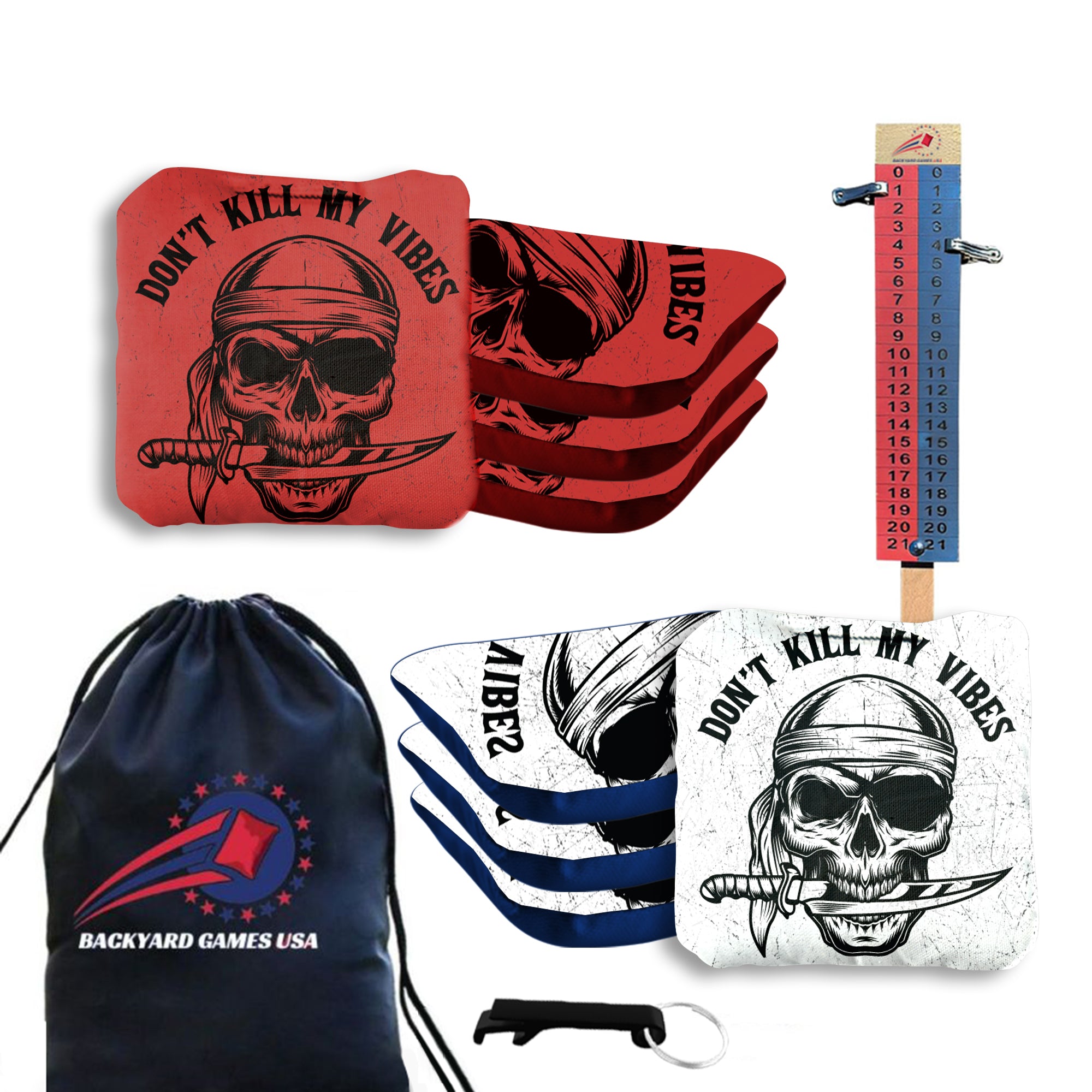 Don't Kill My Vibes Cornhole Bags - Set of 8