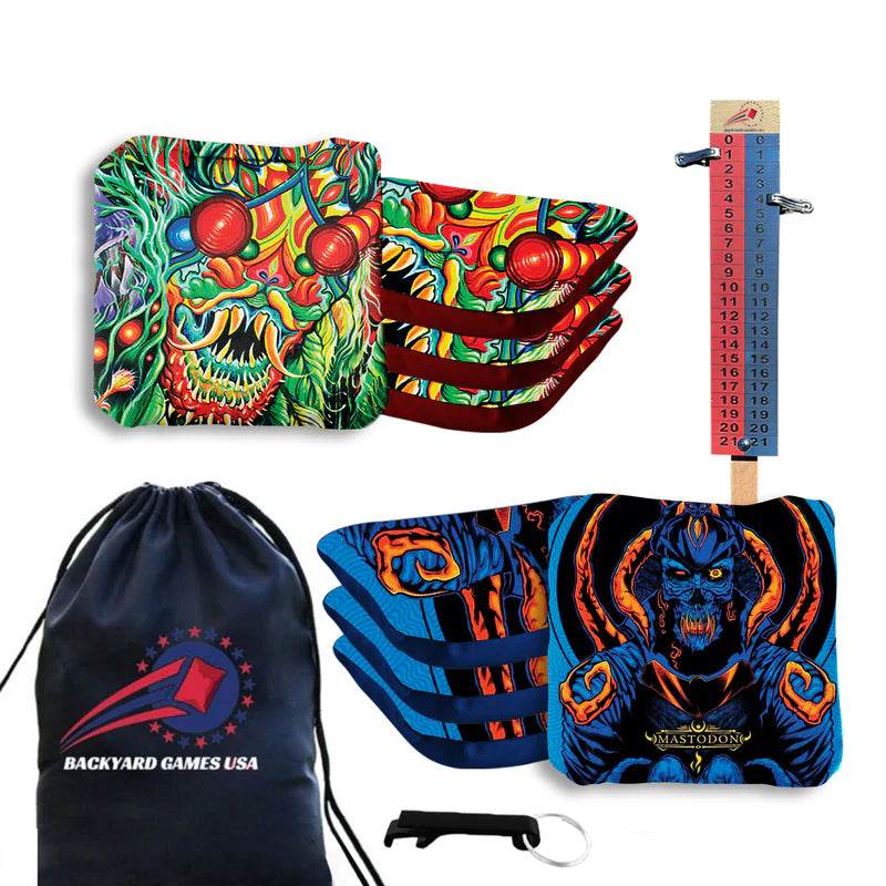 Colorful Skull Cornhole Bags - Set of 8