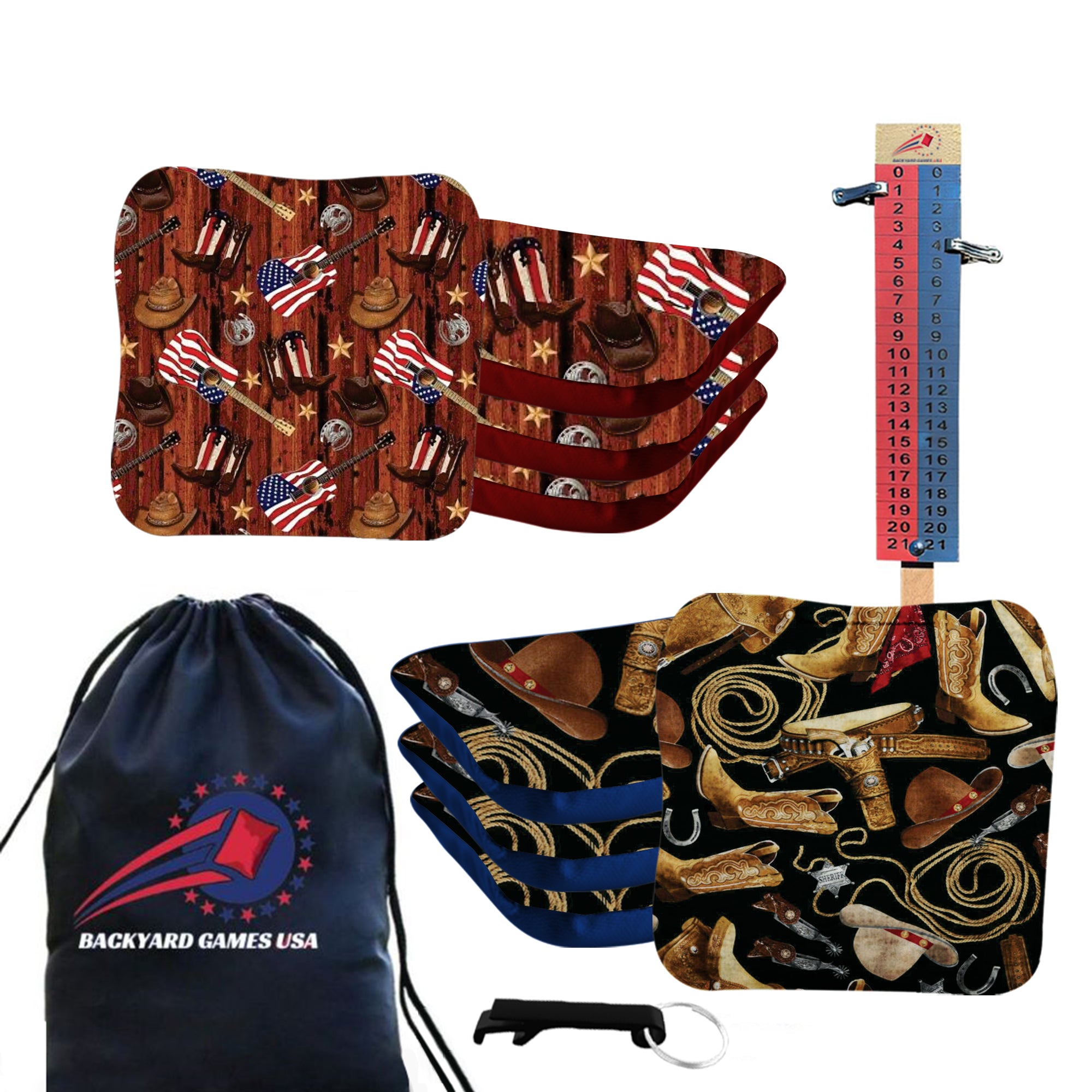 Cowboy Boots Cornhole Bags - Set of 8